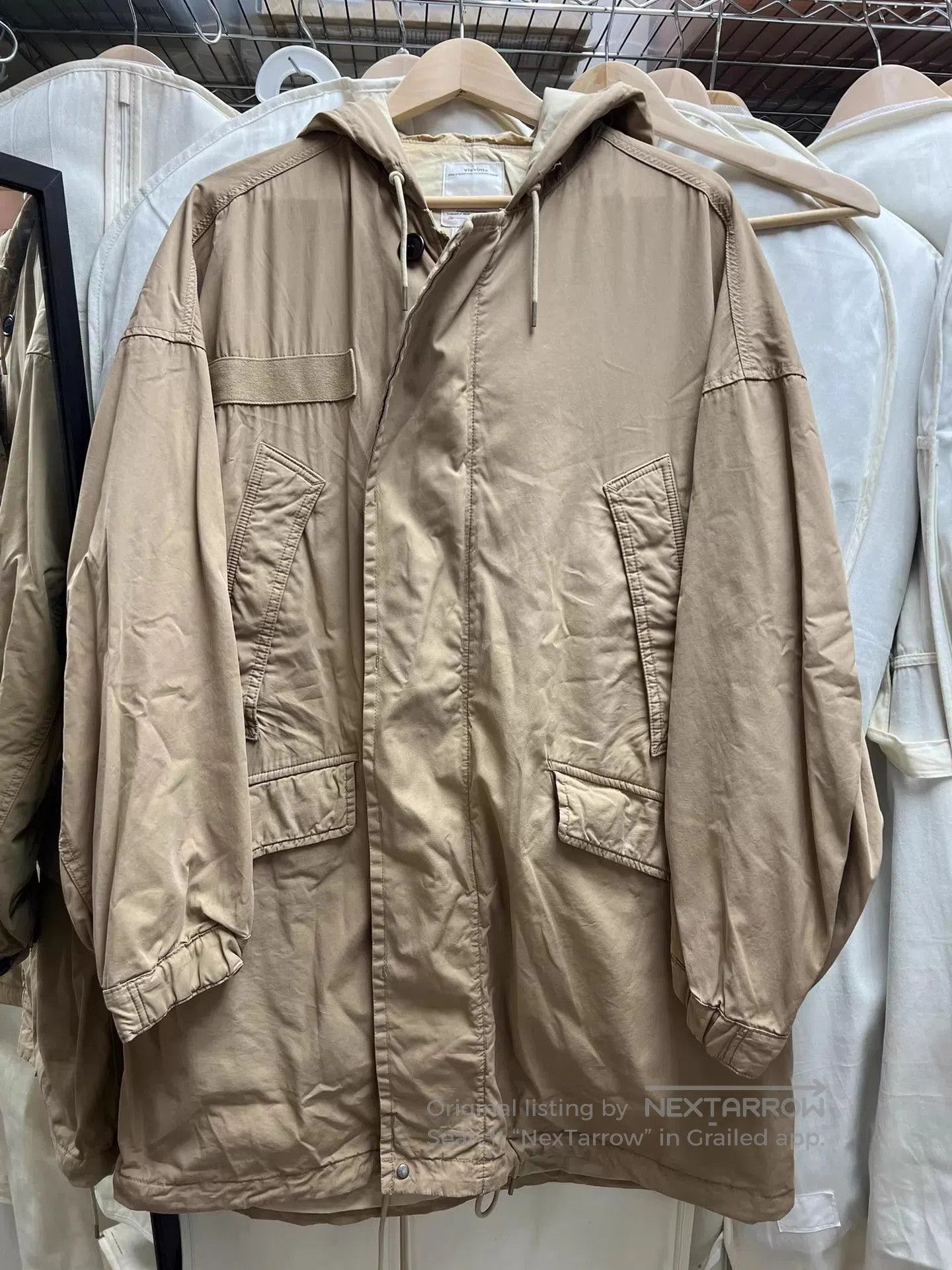 Visvim Beige Hooded Parka Jacket Size S. Size US S / EU 44-46 / 1 - 1 Thumbnail