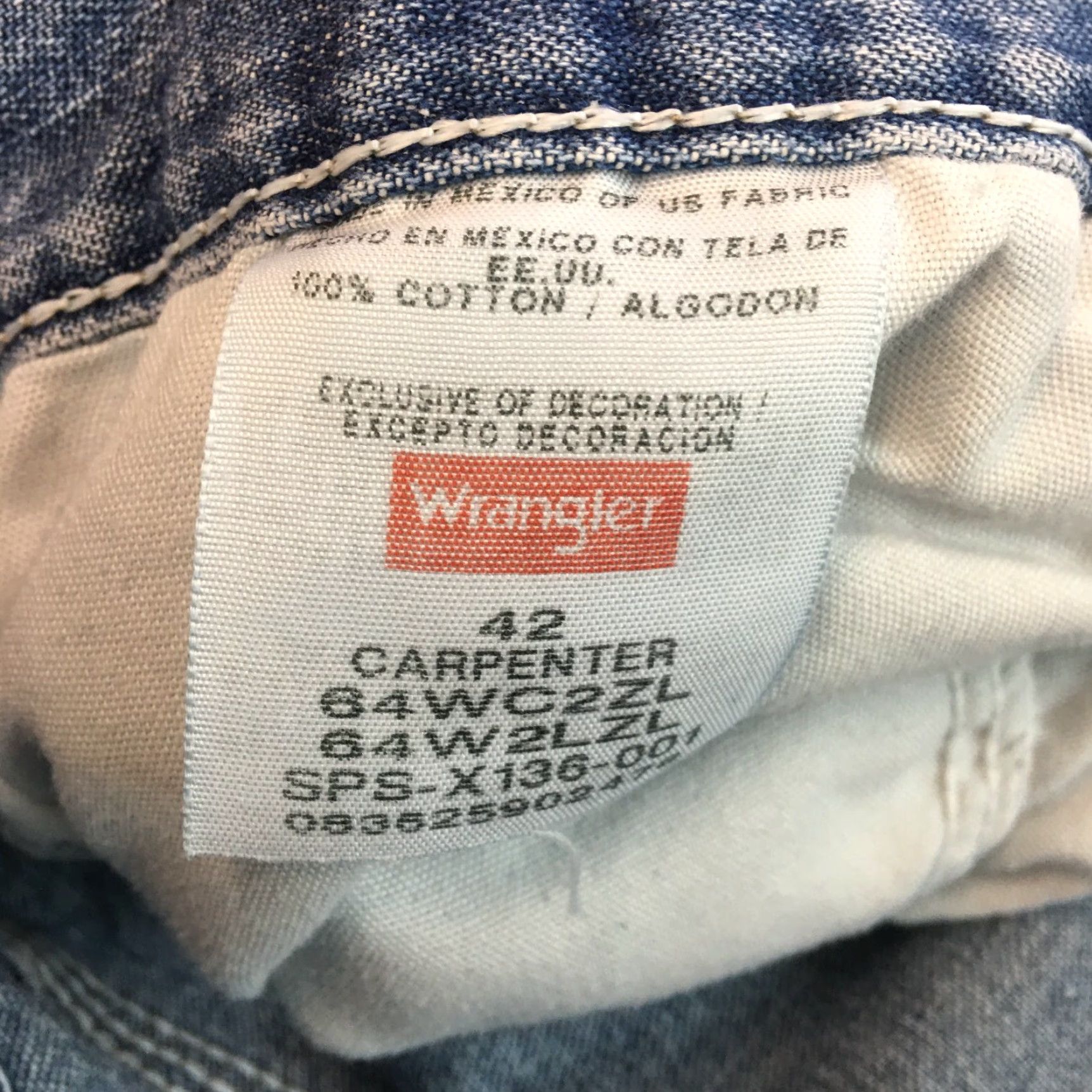 Wrangler Wrangler Mens Shorts Denim Carpenter Relaxed Regular Size 42 Blue 9 Inseam Vintage No 80s 90s Casual Mens Regular Denim Short Size US 42 / EU 58 - 4 Thumbnail