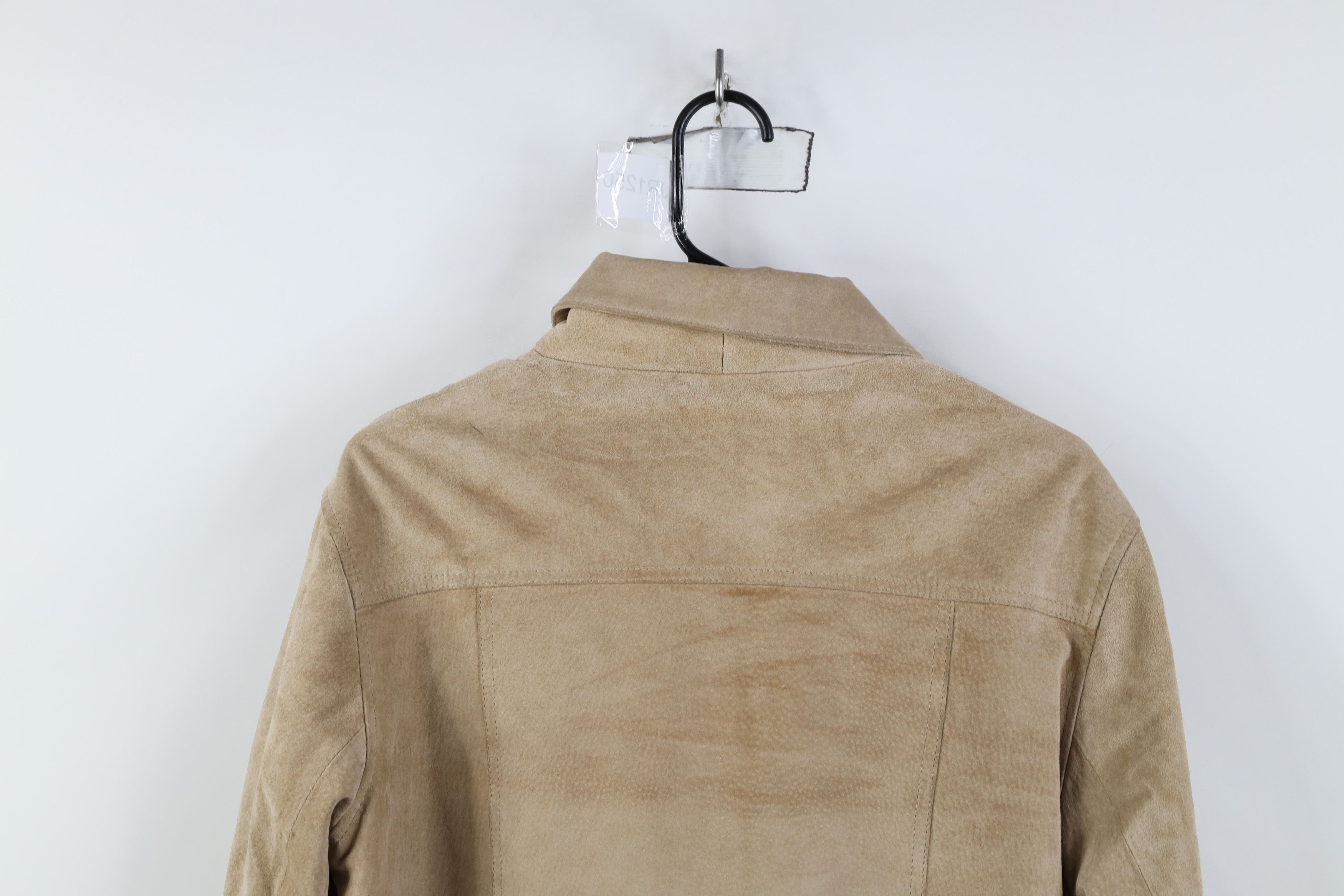 Vintage Vintage 90s Streetwear Suede Leather Button Shirt Jacket Size L / US 10 / IT 46 - 12 Thumbnail