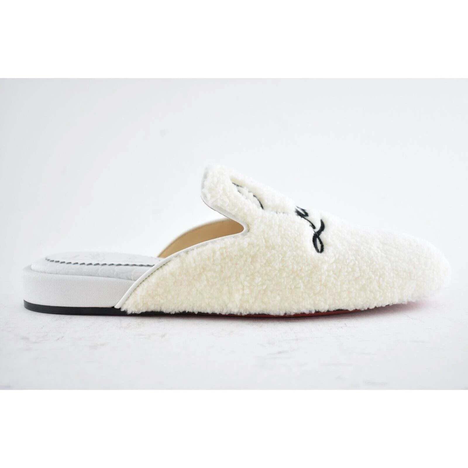 Christian Louboutin Christian Louboutin Navy Coolito Donna Flat White Logo Size US 7 / IT 37 - 2 Thumbnail