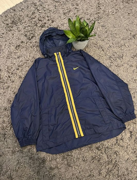 Nike 🔥90'S NIKE NYLON BIG LOGO RAIN JACKET GORPCORE Y2K