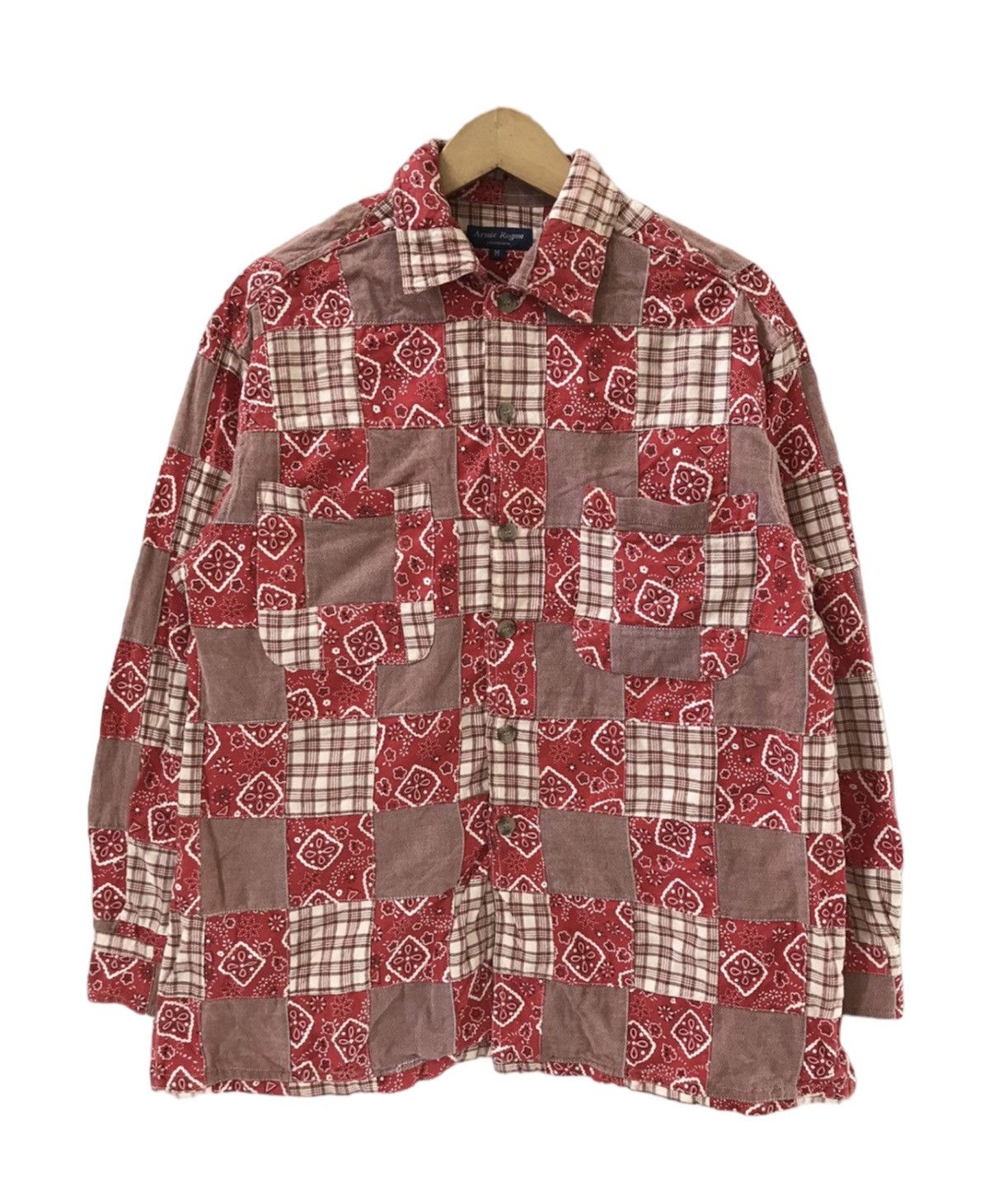 Yohji Yamamoto Undefined Japan Patchwork Shirt Size US M / EU 48-50 / 2 - 1 Thumbnail