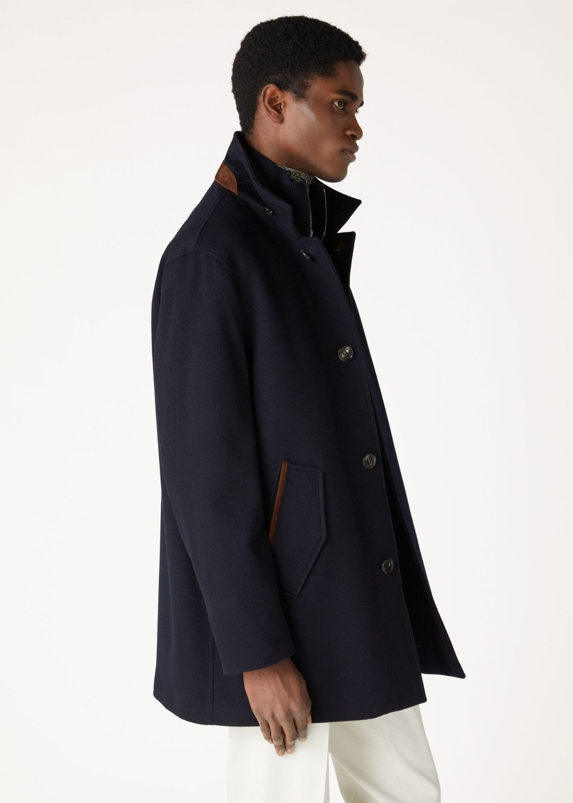 Loro Piana o1srvl11e1124 Ghibli Carcoat in Navy Blue Size US XL / EU 56 / 4 - 4 Thumbnail