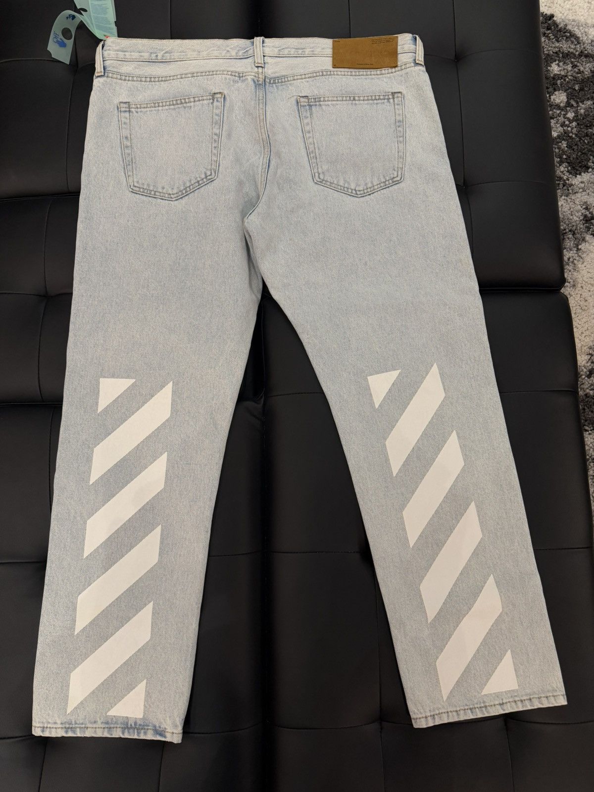 Off-White Size 38 - Off-White Diag Tab Arrow Jeans Slim Virgil Abloh Size US 38 / EU 54 - 1 Thumbnail