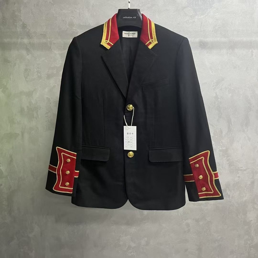 Saint Laurent Paris Saint Laurent Black Court Blazer Size US S / EU 44-46 / 1 - 1 Thumbnail