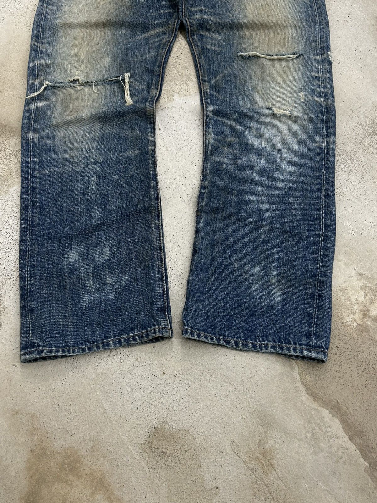 Le Grande Bleu (L.G.B.) Vintage Rna Jeans Mud Washed Dirty Distressed Jeans Size US 34 / EU 50 - 3 Thumbnail