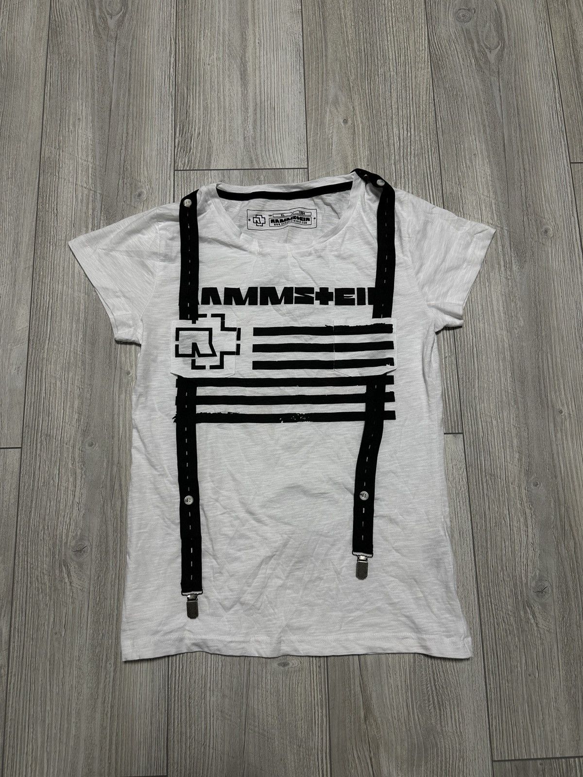 Band Tees Rammstein Logo T-shirt Vintage Rock Band Tee suspenders Size US S / EU 44-46 / 1 - 1 Thumbnail