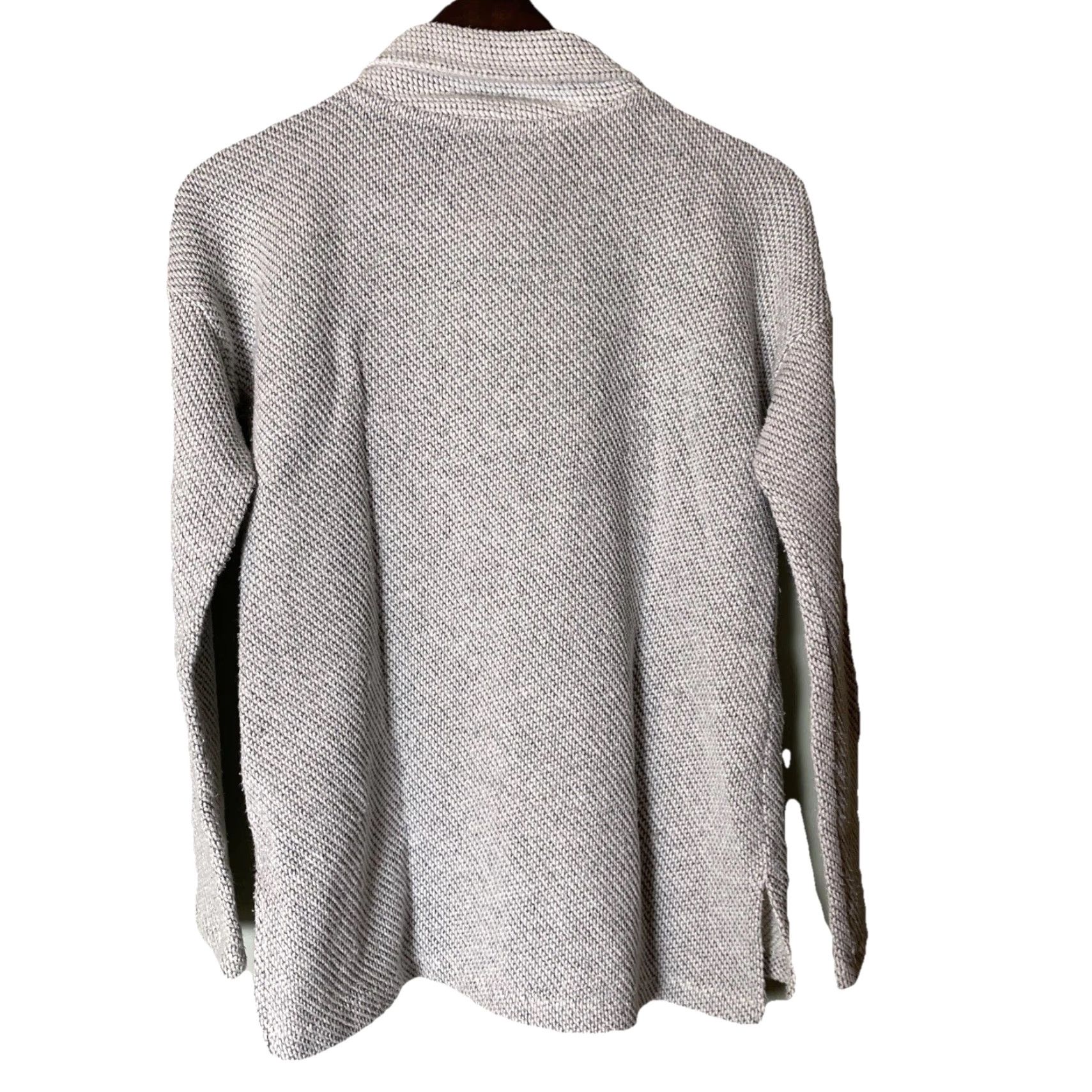 Sanctuary Sanctuary Women Knit Cotton Cowl Neck Dolman Sleeve Sweater Gray Cream Size M Regular Fit Vintage? No Size M / US 6-8 / IT 42-44 - 7 Thumbnail