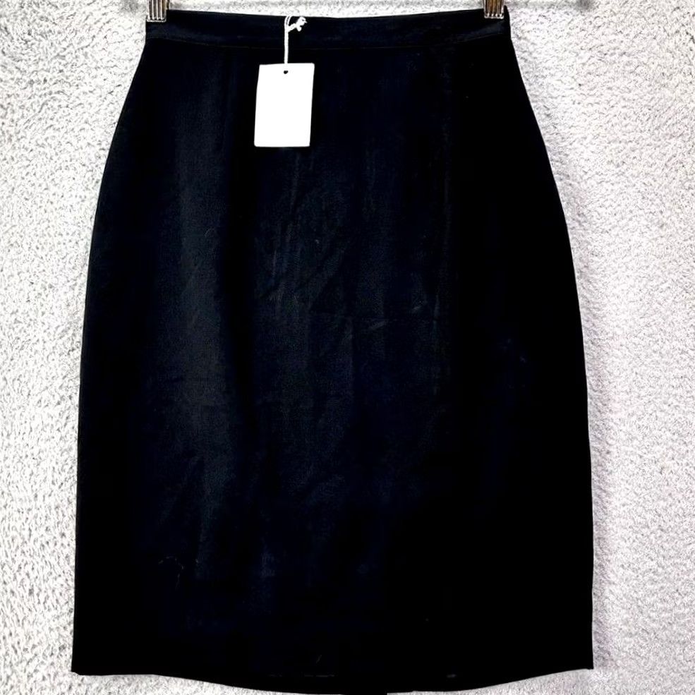 Vintage Votre Nom Collection Skirt Womens 36 Black Pencil Straight Casual Ladies NEW Size 25" / US 0 / IT 36 - 2 Thumbnail