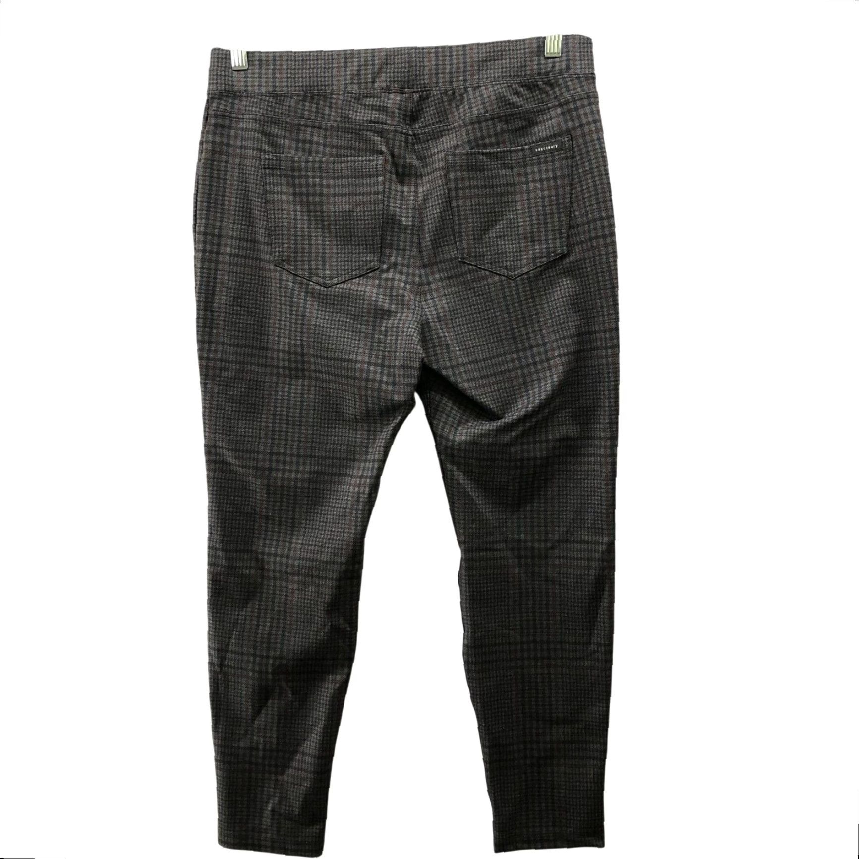 Sanctuary sanctuary x Anthropologie Ponte Legging Pants Womens XLP Gray Brown Plaid Skinny - Pink? Wait. Size 40" / US 18 - 2 Thumbnail