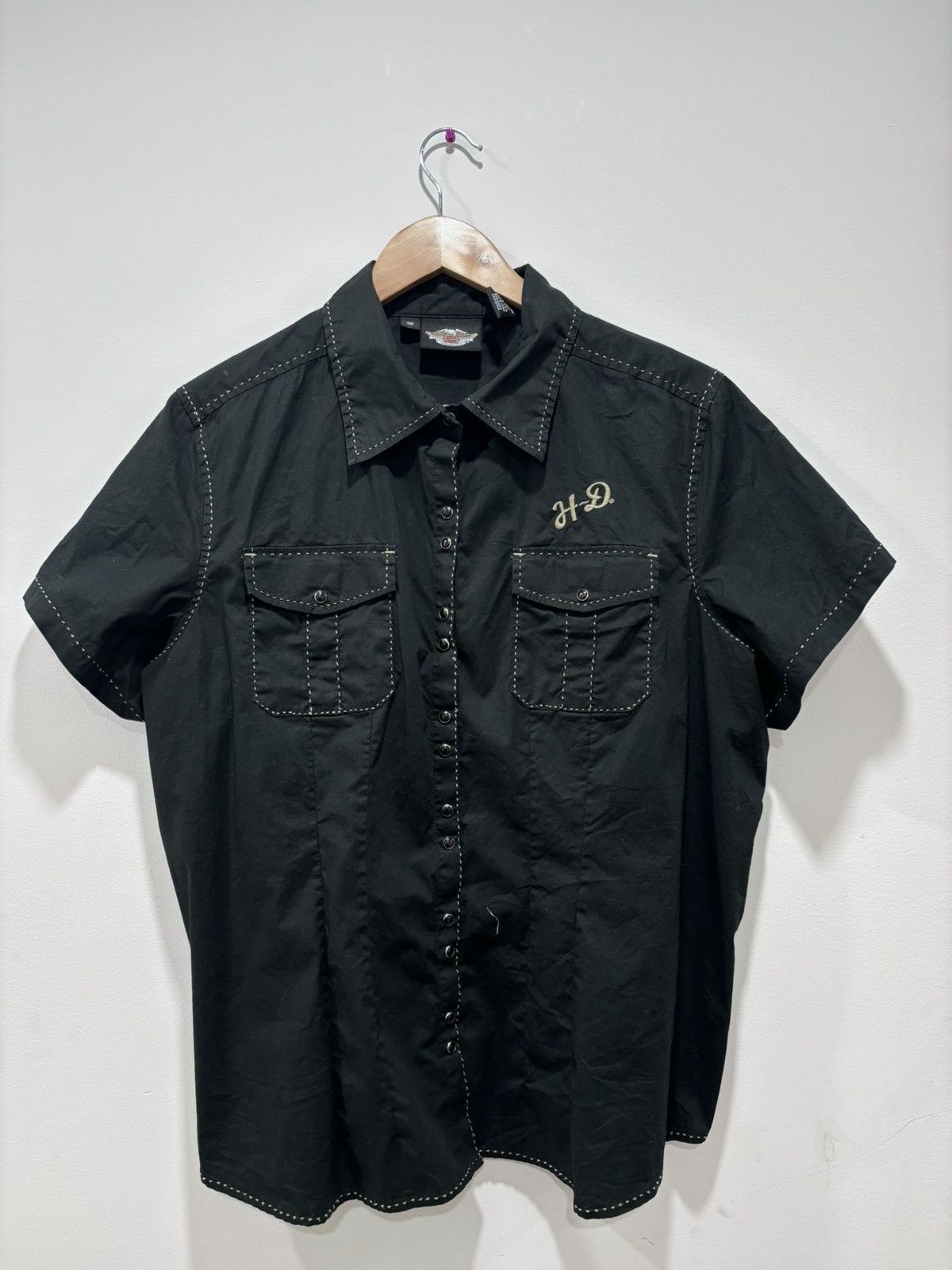 Harley Davidson × Vintage Harley Davidson Button Up Size US M / EU 48-50 / 2 - 1 Thumbnail