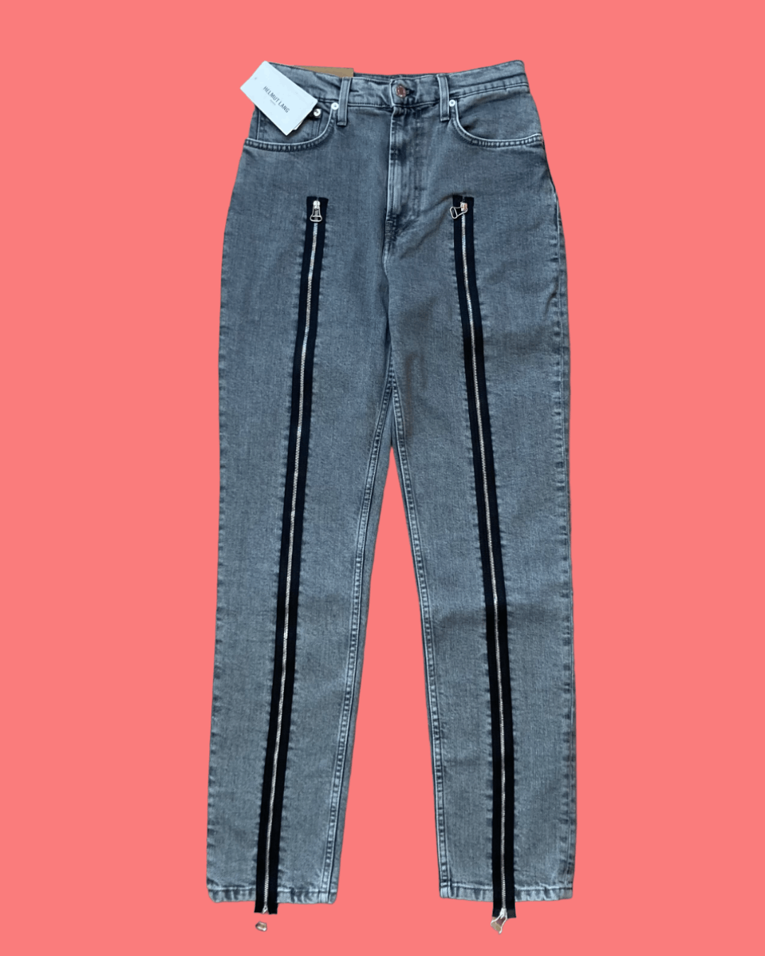 Jean Femme Helmut Lang Noir Enduit De Cire - Taille 29, Parfait état