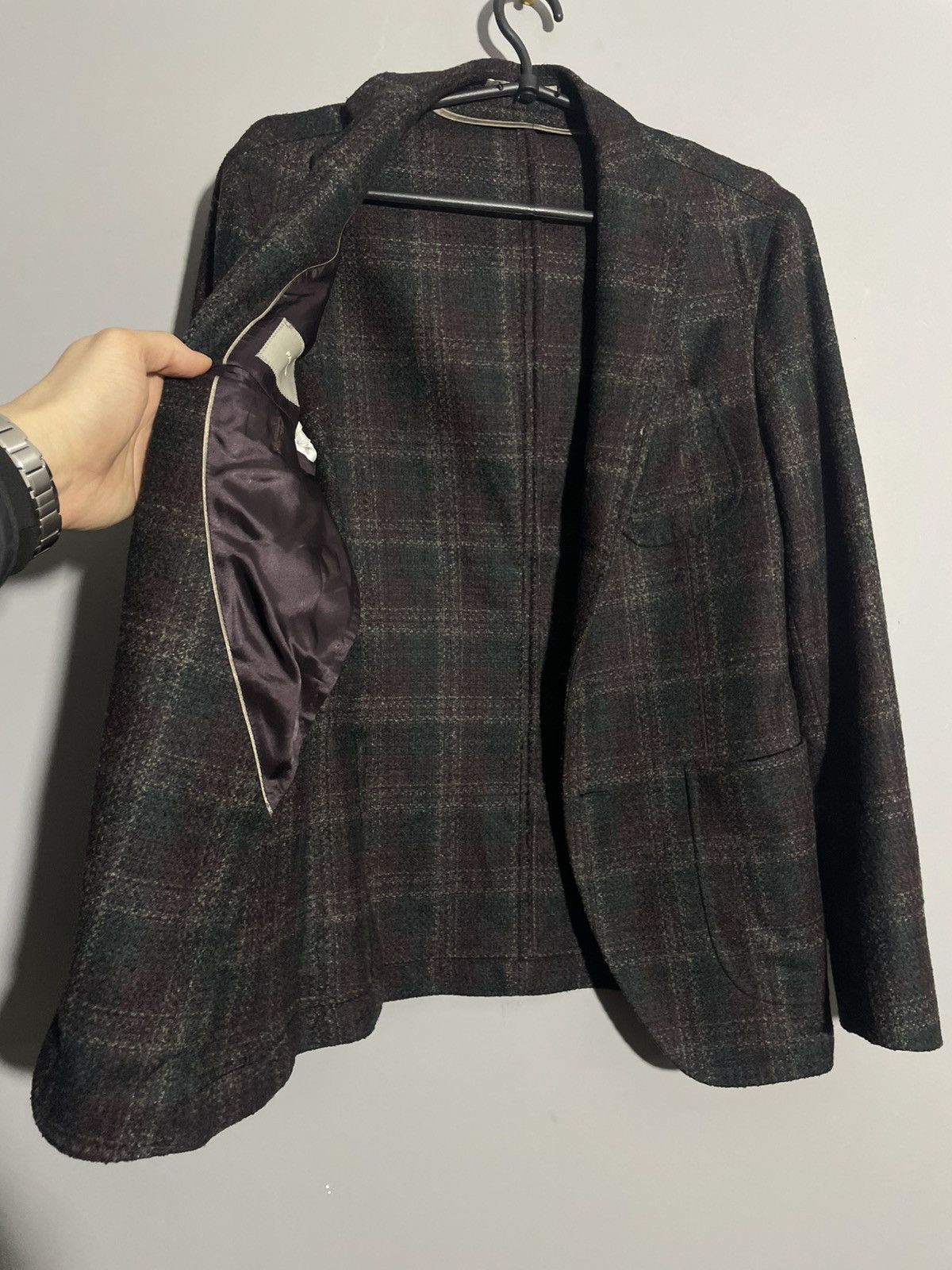 Paoloni Paoloni Knit Wool Men’s blazer Size 46R - 8 Thumbnail