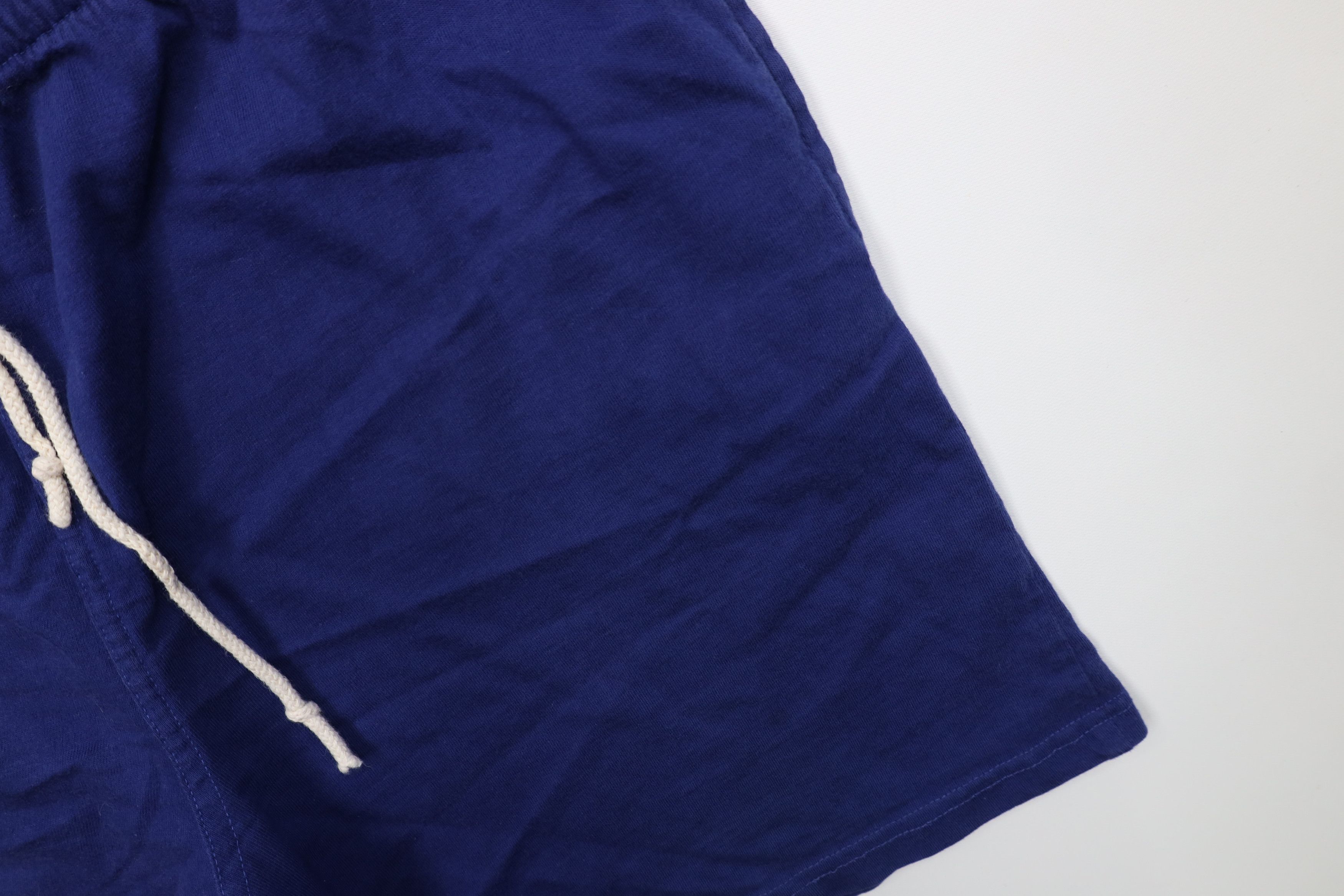 Vintage Vintage 90s Streetwear Blank Cotton Above Knee Shorts Blue Size US 34 / EU 50 - 5 Thumbnail