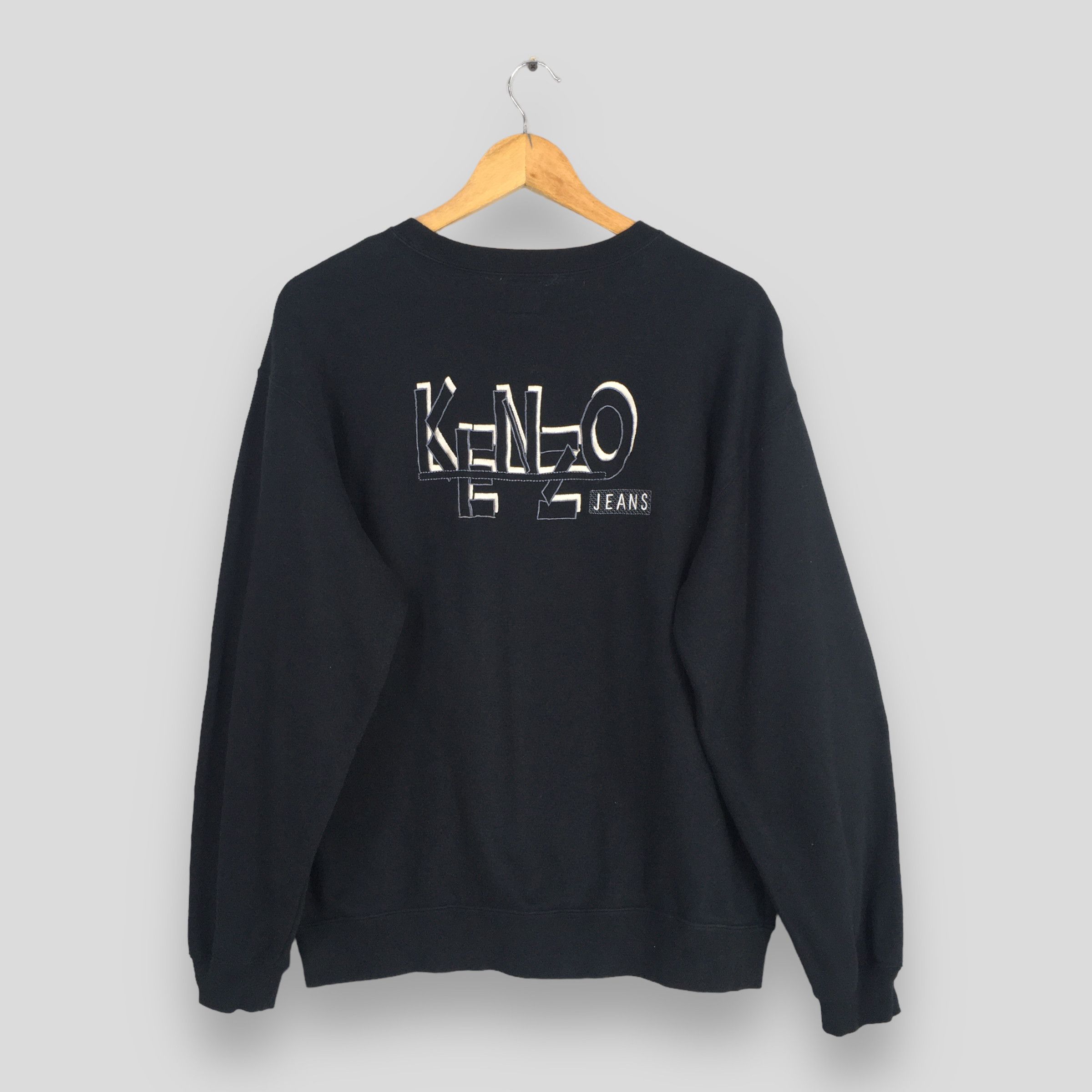 Kenzo Vintage Kenzo Jeans Black Sweatshirt Medium Size US M / EU 48-50 / 2 - 1 Thumbnail