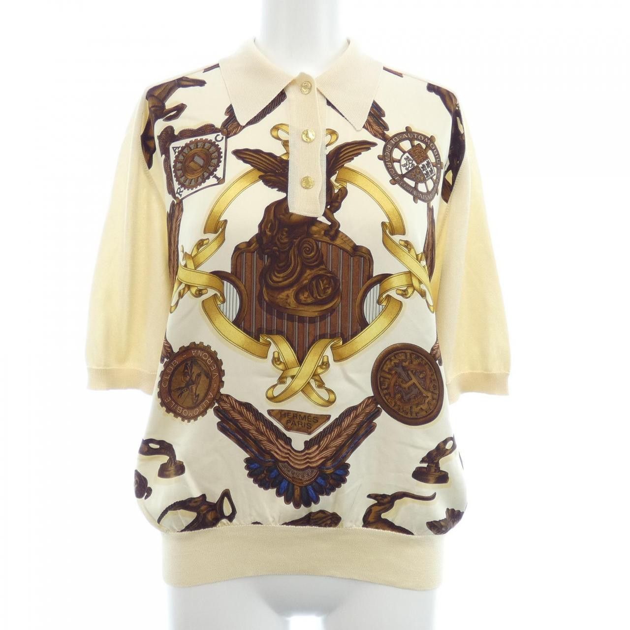 Hermes Hermes Hermes Twillaine Silk Top Textile Tops DUTY FREE for USA Size ONE SIZE - 1 Thumbnail