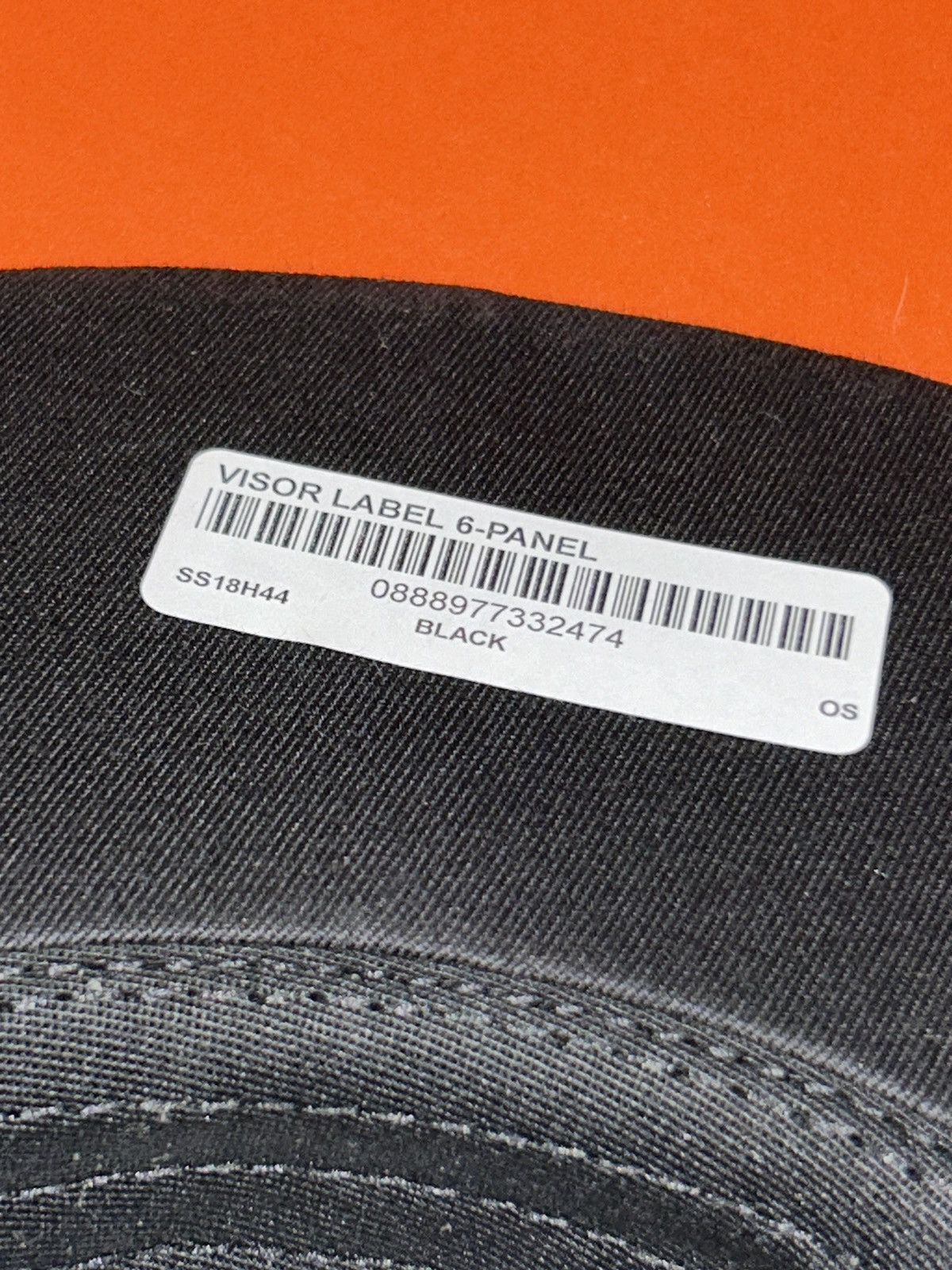 Supreme Supreme Visor Label 6 Panel Black FW18 NEW Size ONE SIZE - 5 Thumbnail