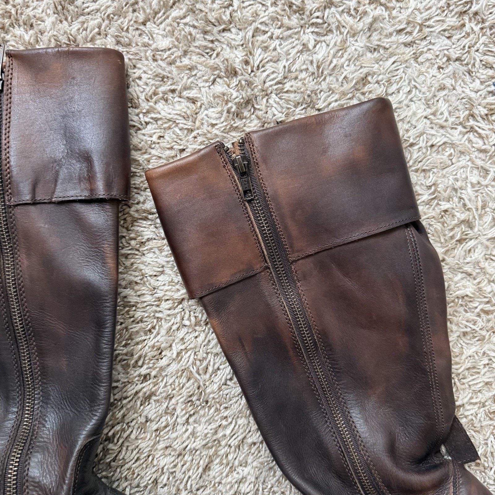 Bed Stu Bed Stu Cobbler Series Riding Boots Brown Leather High Calf Size US 8 / IT 38 - 11 Thumbnail