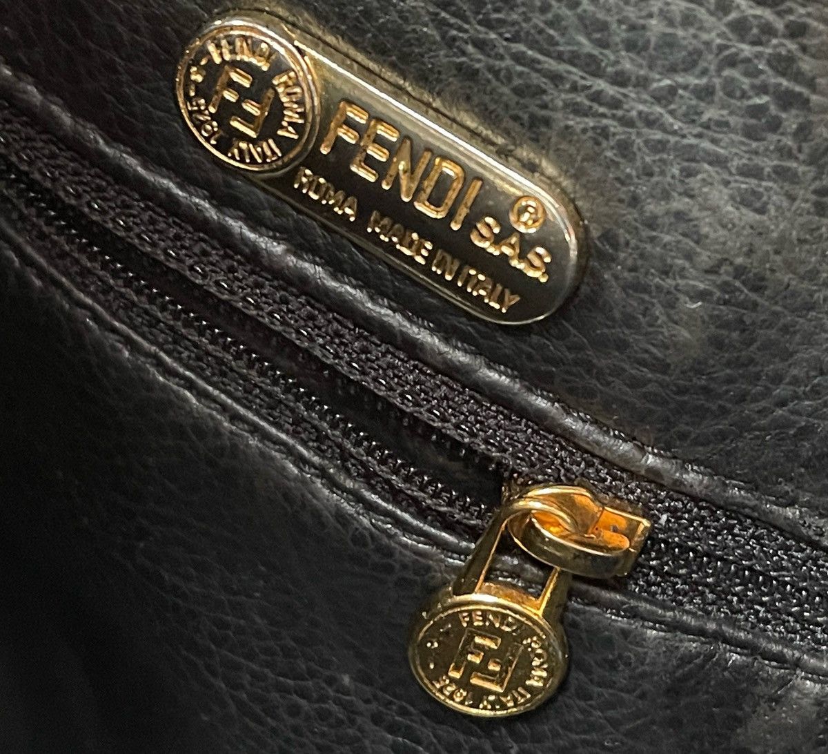 Fendi 🔥VINTAGE 90'S FENDI ROMA ITALY PEQUIN CHECK BUCKET BAG Size ONE SIZE - 18 Thumbnail