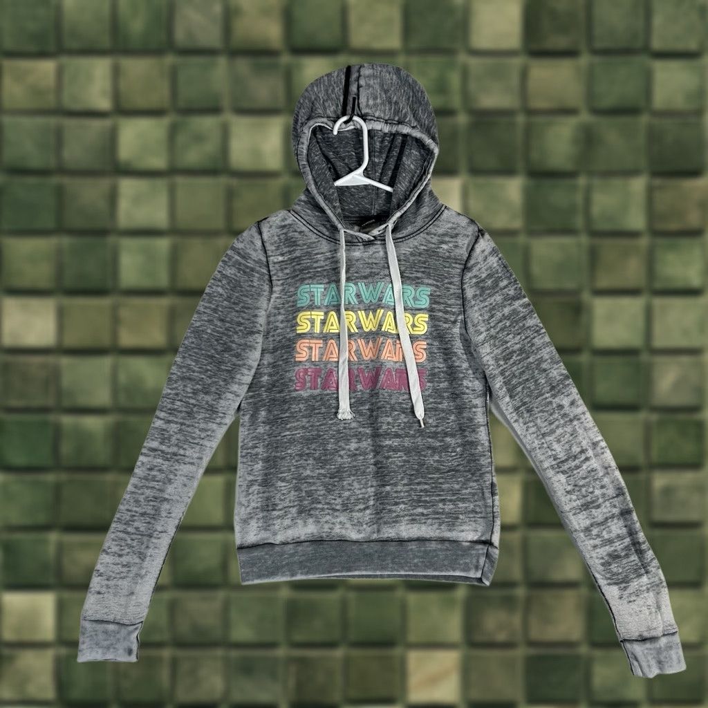 Star Wars Star Wars Lightweight Hoodie Women's Size Small Gray Logo Pockets Pullover Casual Activewear Stars Theme Size S / US 4 / IT 40 - 1 Thumbnail