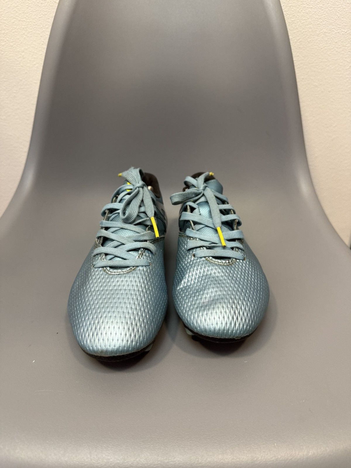 Adidas Mens Vintage Adidas Messi Boots FG Cleats Ice Metallic Blue Size US 9 / EU 42 - 2 Thumbnail