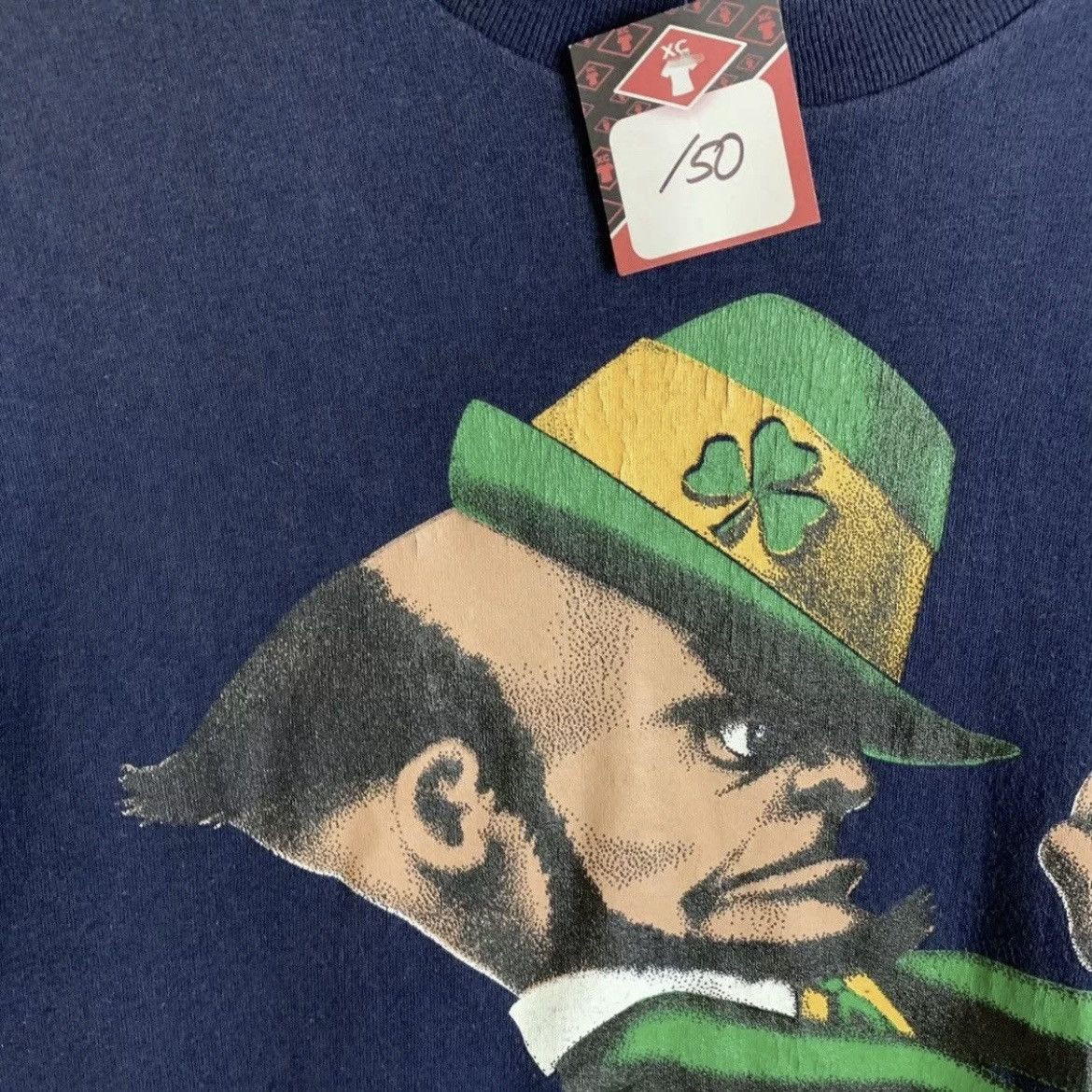 NBA Rare! Vintage Notre Dame Celtics Fight Tee Big Logo 90s Y2K Size US M / EU 48-50 / 2 - 5 Thumbnail