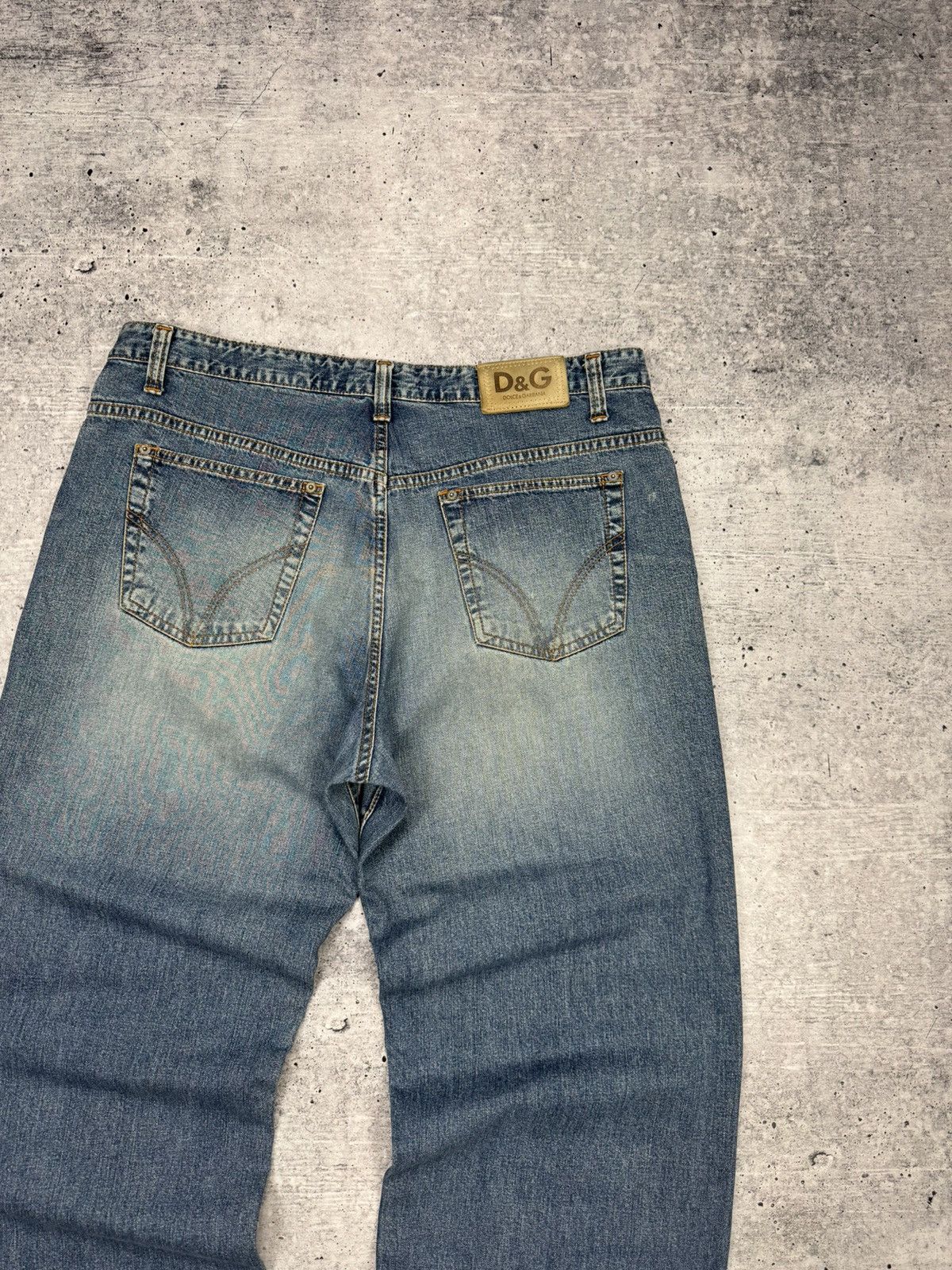 Dolce & Gabbana × Vintage Vintage Dolce&Gabbana 90s Blue Stonewashed Denim Jeans Pants Size US 36 / EU 52 - 19 Thumbnail