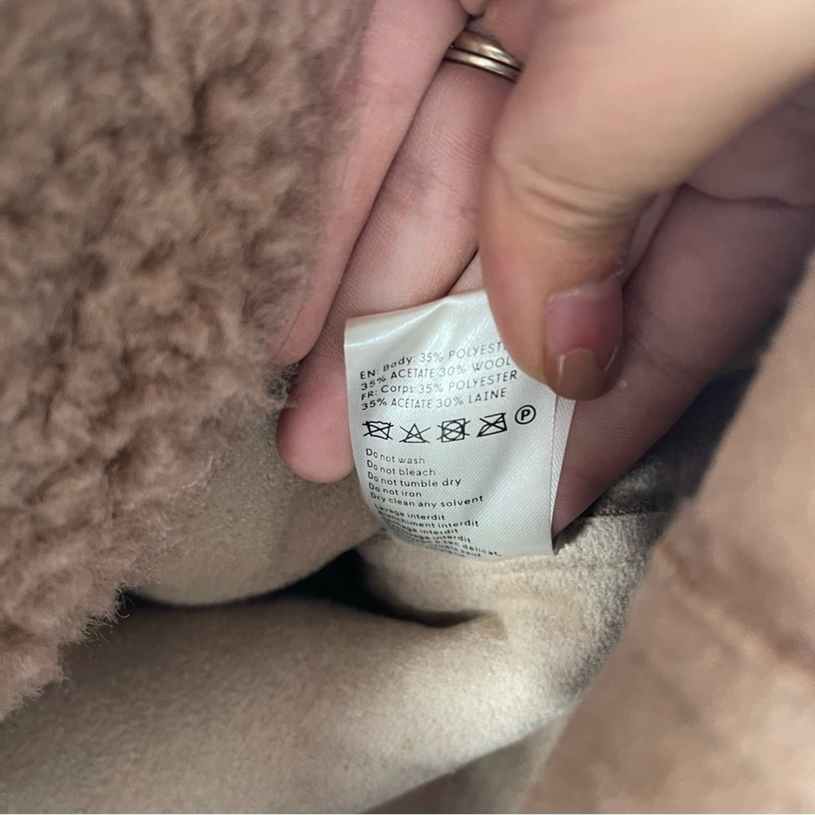 Zara NANUSHKA Imogene faux fur teddy oversized wool blend coat L Size L / US 10 / IT 46 - 8 Thumbnail