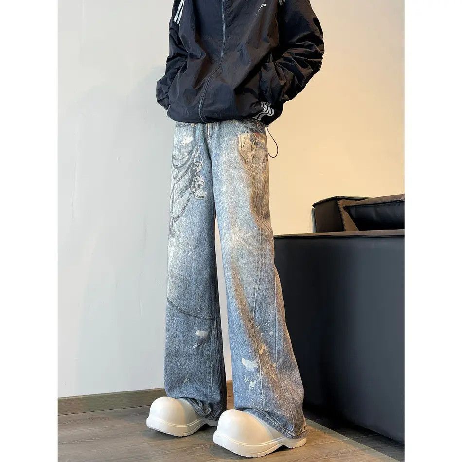 Japanese Brand × Jean Retro loose straight leg micro flared jeans Size US 34 / EU 50 - 4 Thumbnail