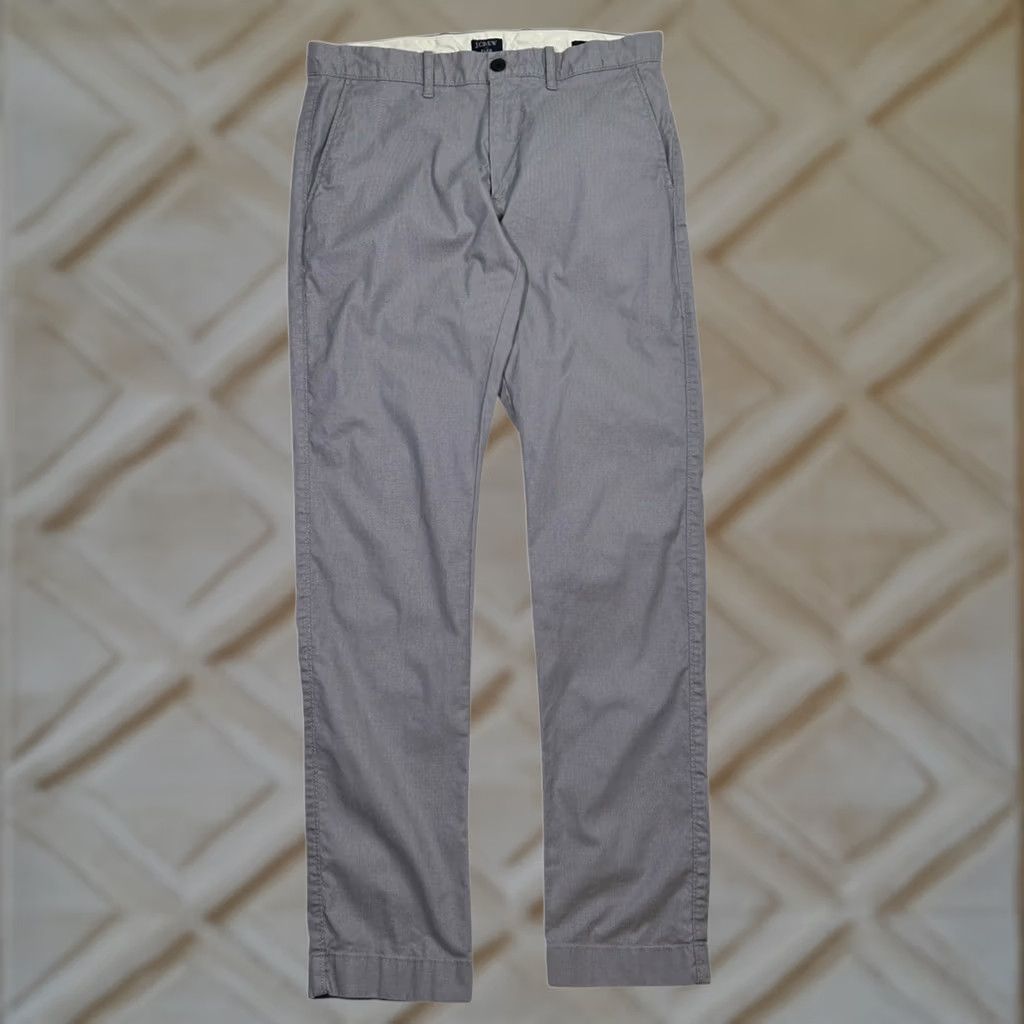 J.Crew J.Crew Flex Slim Chinos Pants Gray Stretch Casual Everyday Men's 31x32 Size US 31 - 1 Thumbnail
