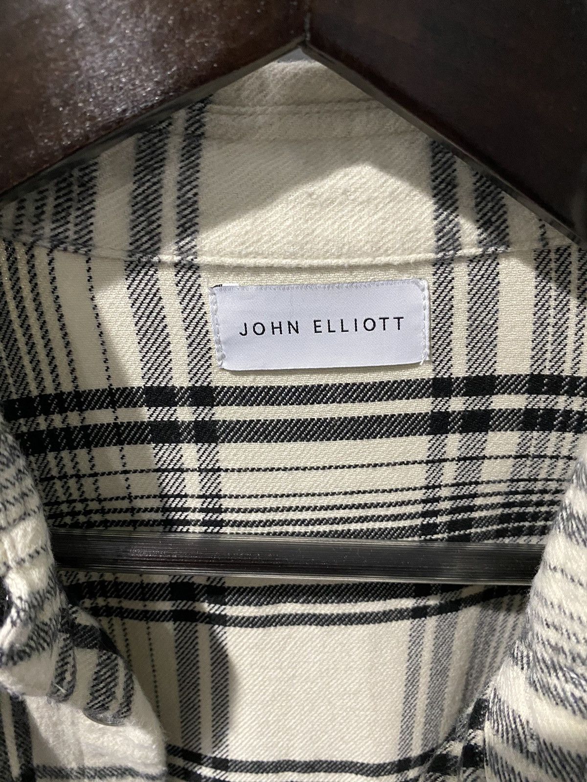 John Elliott John Elliott Straight Hem Flannel Black/Ivory Size 2/M Size US M / EU 48-50 / 2 - 3 Thumbnail