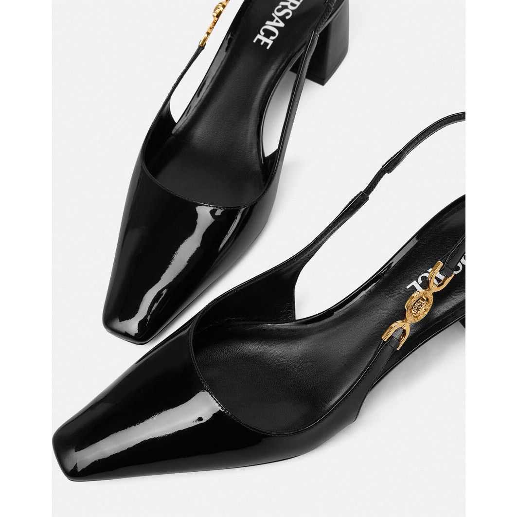 Versace Versace Medusa ’95 Low Block Slingback Pumps sz. 38 Size US 8 / IT 38 - 7 Thumbnail