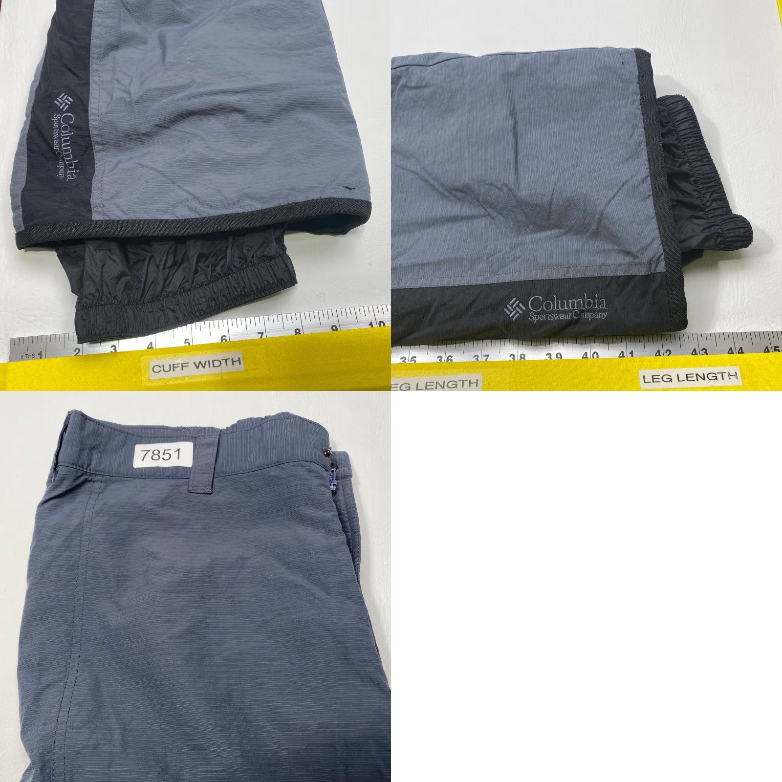 Vintage Columbia Cargo Pants Mens Large 36x32 Gray Black Elastic Waist Hiking Outdoor Pants Mens Gray-Columbia Cargo Outdoor Hiking 90s? Size US 36 / EU 52 - 10 Thumbnail