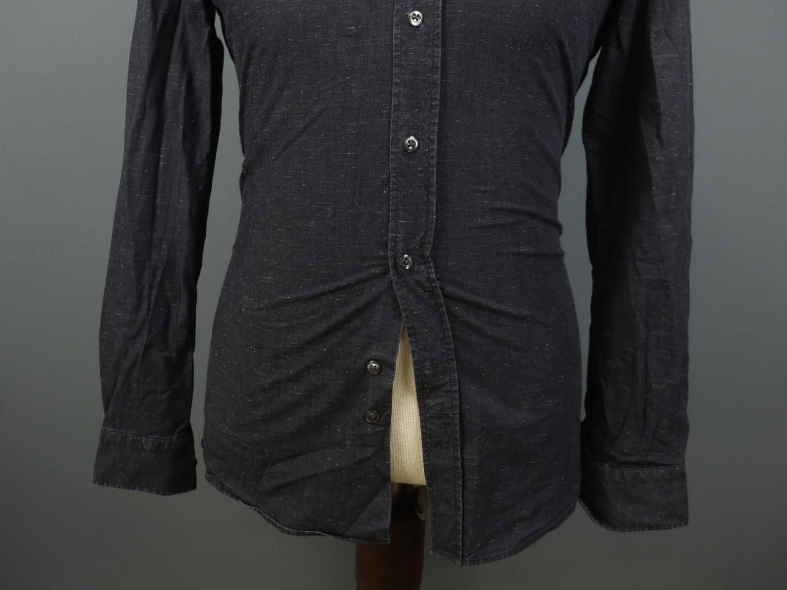 J.Lindeberg J.Lindeberg Black Cotton Collared Slim Fit Shirt Size S Size US S / EU 44-46 / 1 - 12 Thumbnail