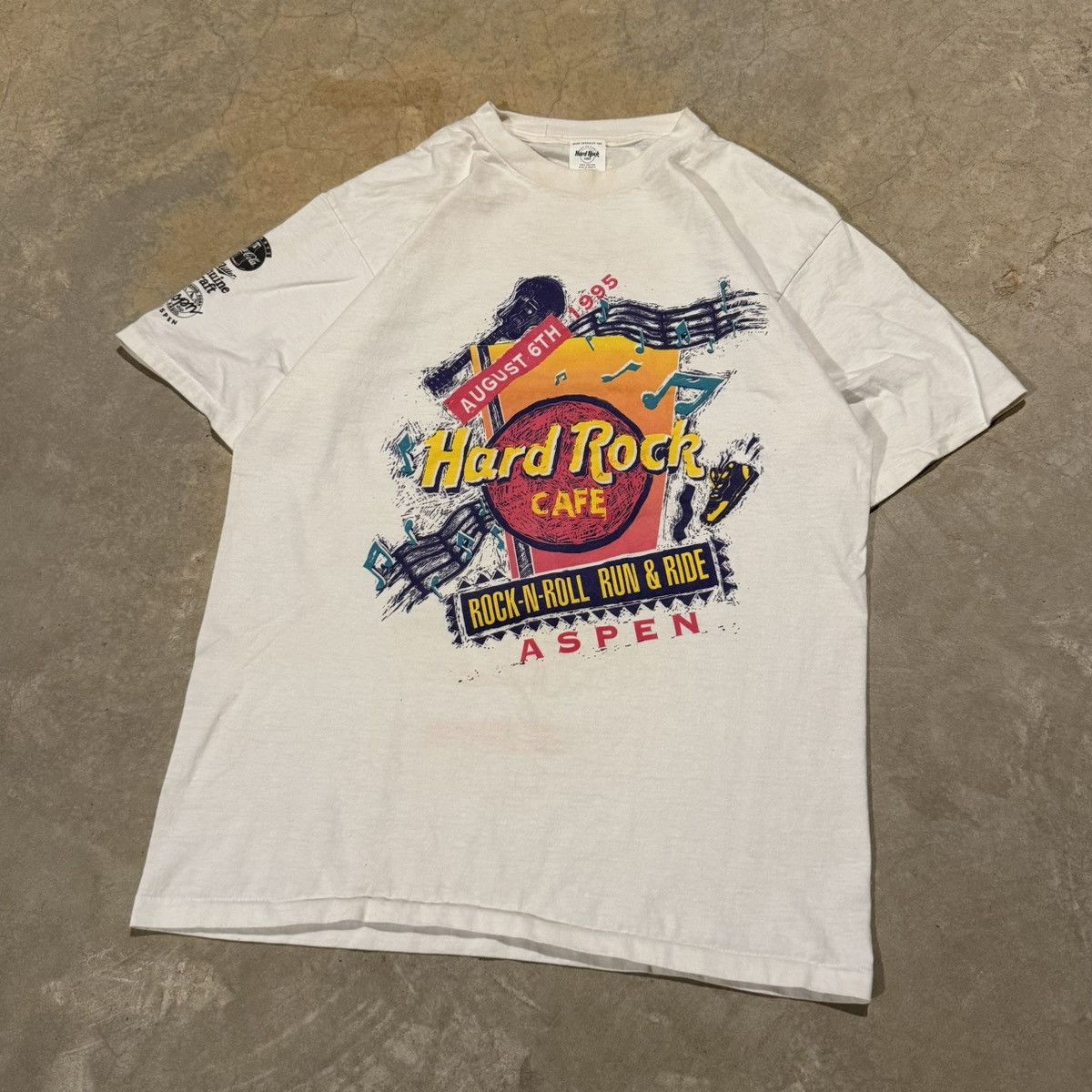Hard Rock Cafe Vintage 1990s Hard Rock Cafe Aspen Music Festival Tee Size US L / EU 52-54 / 3 - 2 Thumbnail