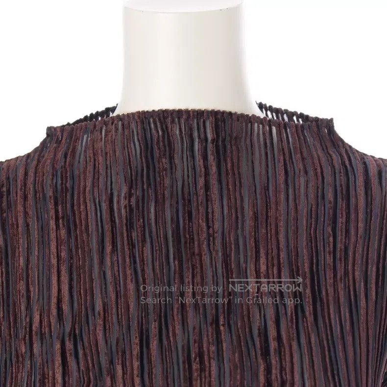 Issey Miyake Issey Miyake Brown Long Sleeve Top Size L / US 10 / IT 46 - 3 Thumbnail