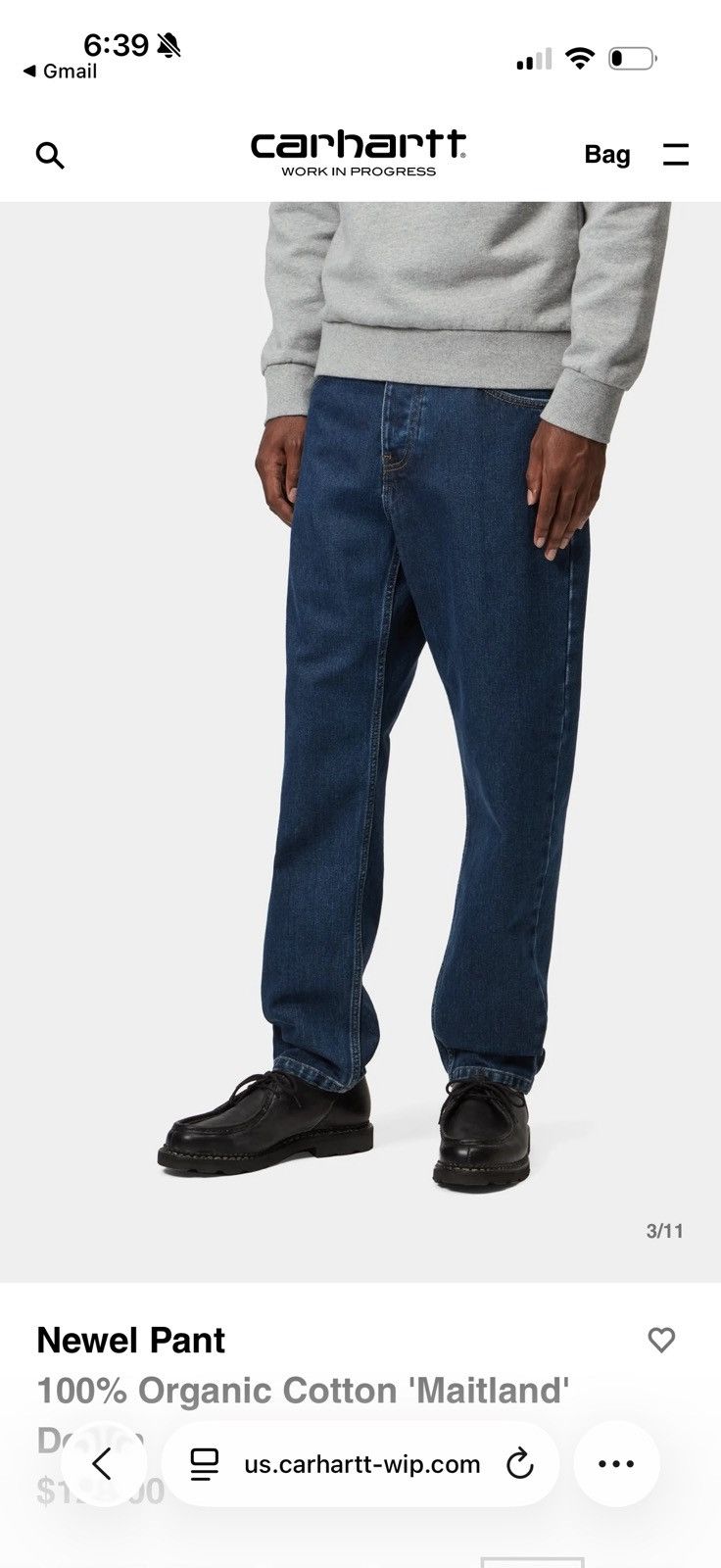Carhartt Carhartt WIP Newell Pant | Size 34 | Blue Stonewashed Size US 34 / EU 50 - 5 Thumbnail