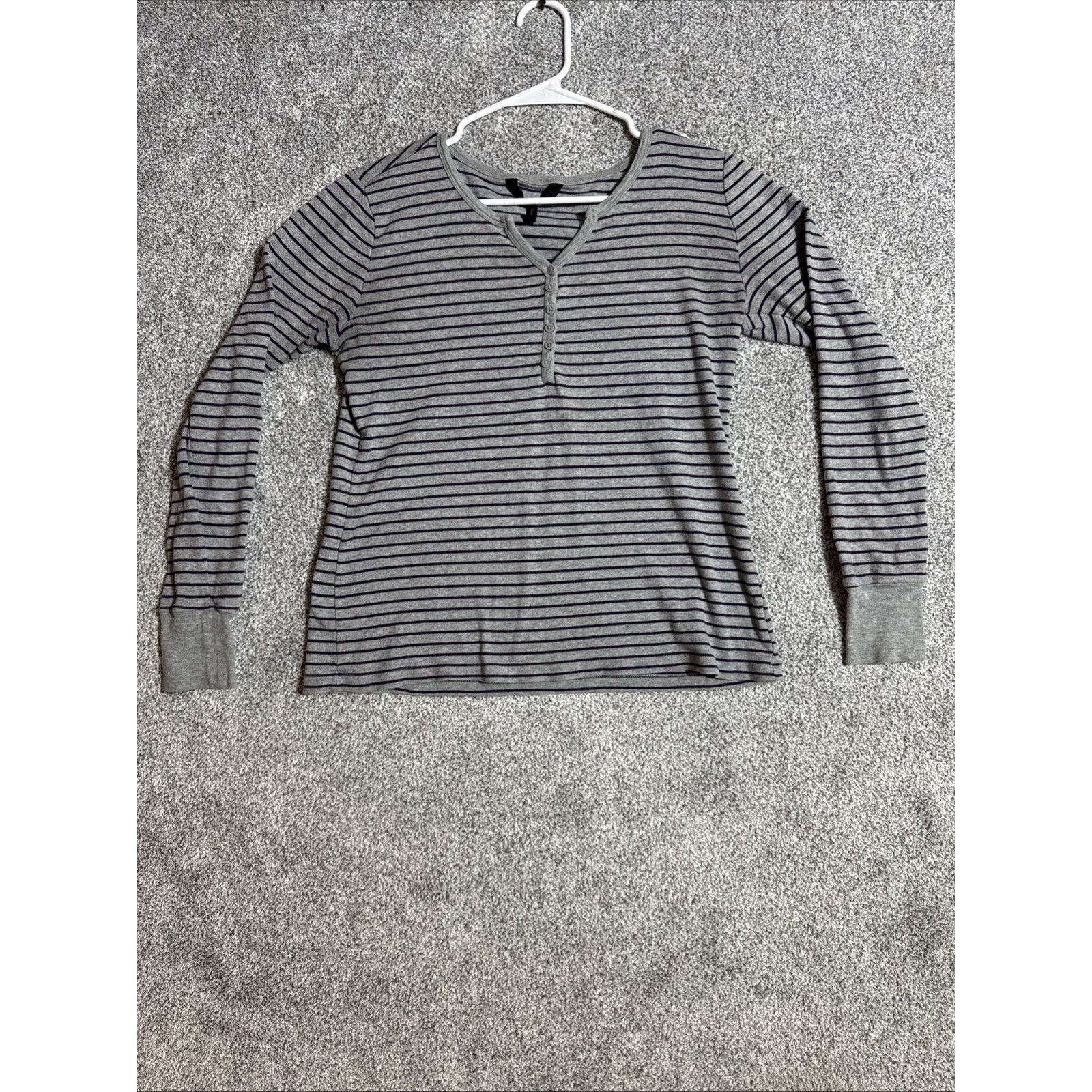 Other BCBG Paris Henley Shirt Women L Grunge Preppy Academia Y2K Size L / US 10 / IT 46 - 1 Thumbnail