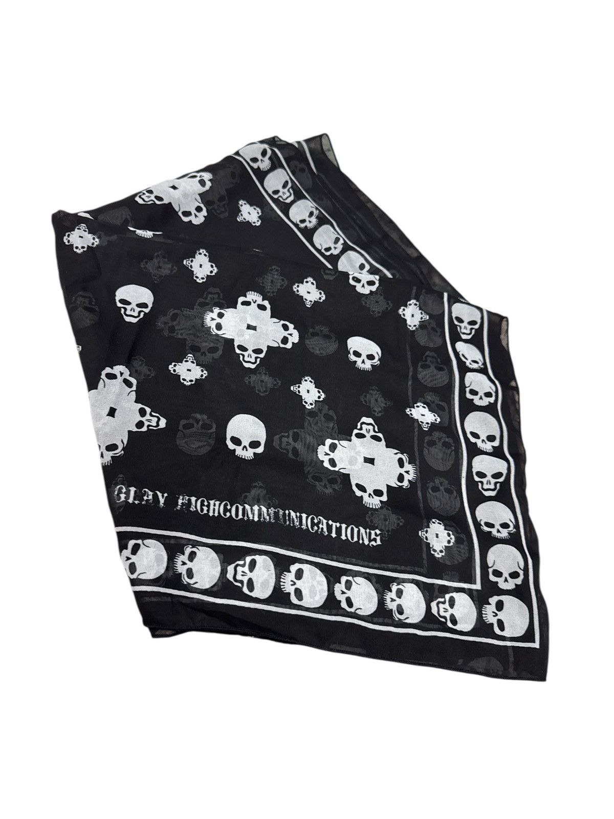 Japanese Brand GLAY HIGHCOMMUNICATION TOUR SKULL MOTIRVE PRINT SCARF Size ONE SIZE - 1 Thumbnail