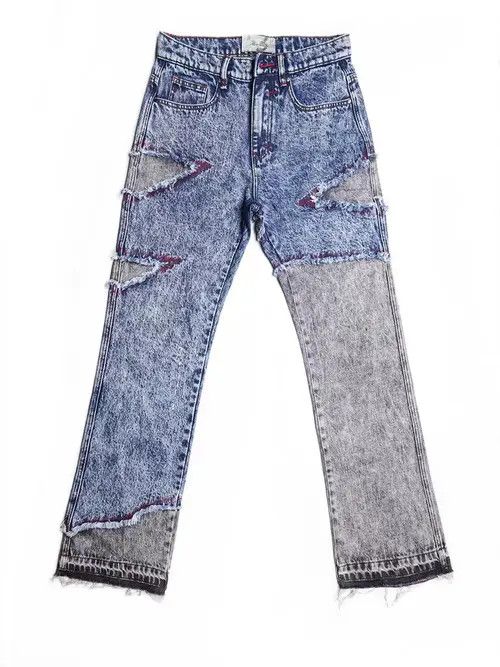 Jean Vintage Deconstructed Panel Washed High Street Jeans Size US 32 / EU 48 - 5 Thumbnail
