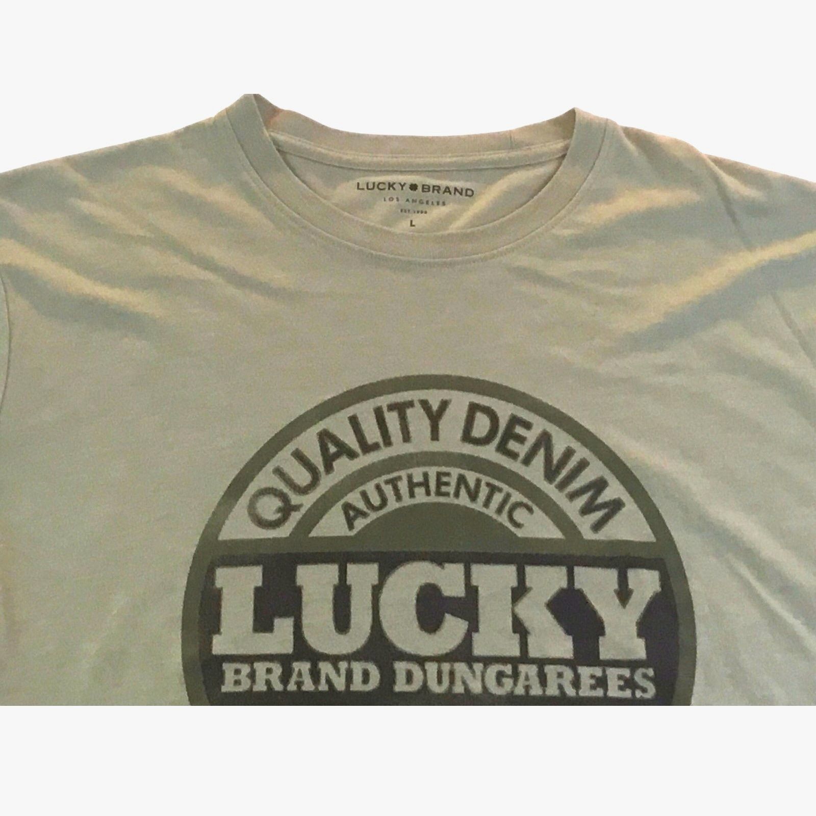 Lucky Brand Lucky Brand T-Shirt Center Logo Military Green NWT $39.50 Size US L / EU 52-54 / 3 - 2 Thumbnail