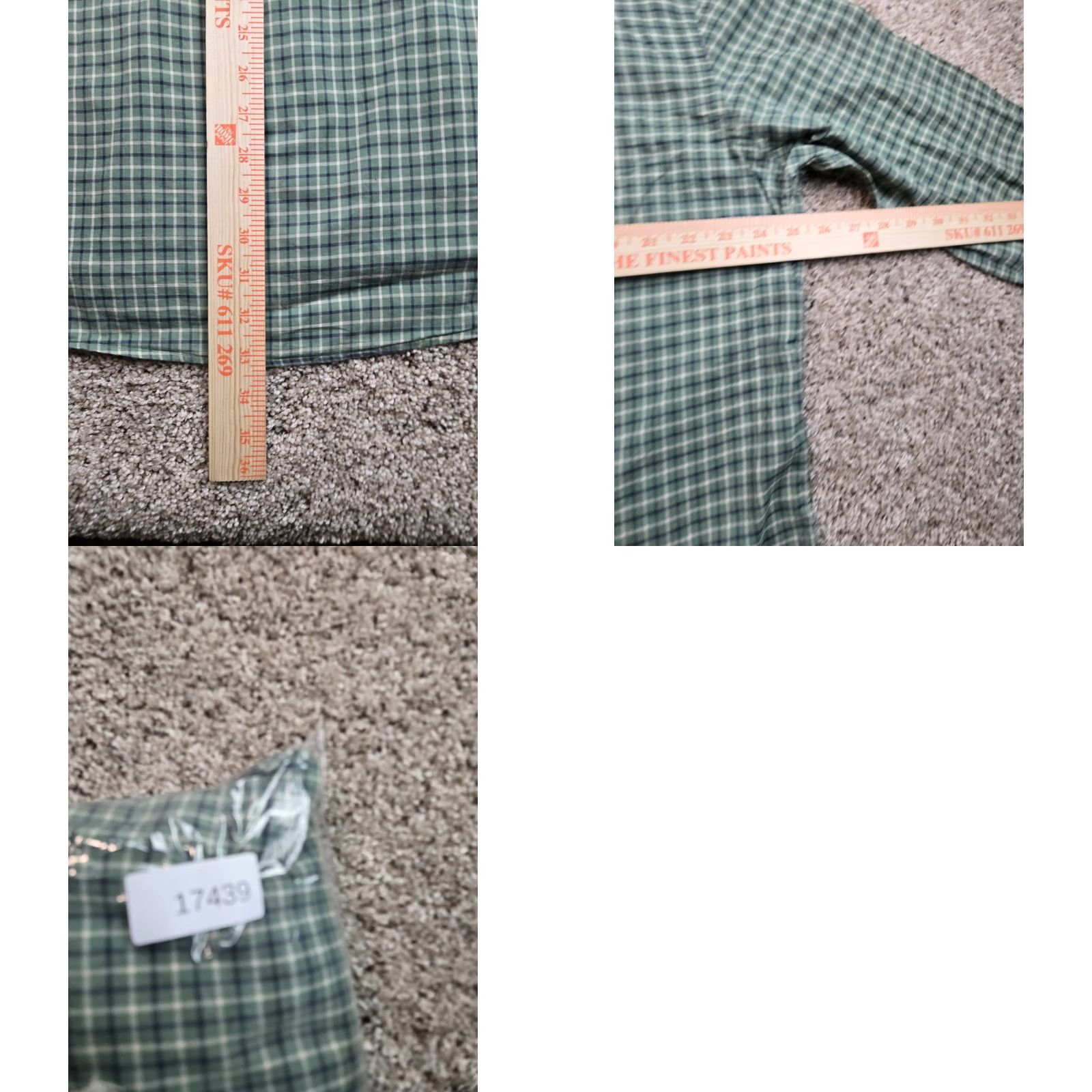 Polo Ralph Lauren Polo Ralph Lauren Shirt XL Green Check Button-Up Brushed Cotton Long Sleeve Slim Fit Mens Size US XL / EU 56 / 4 - 8 Thumbnail