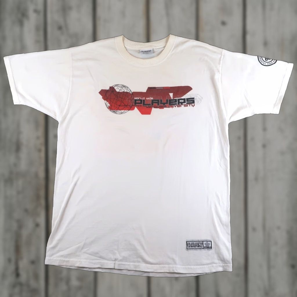 Vintage VINTAGE Player University T-Shirt 2001 Graphic Print White Size XL Mens Size US XL / EU 56 / 4 - 1 Thumbnail