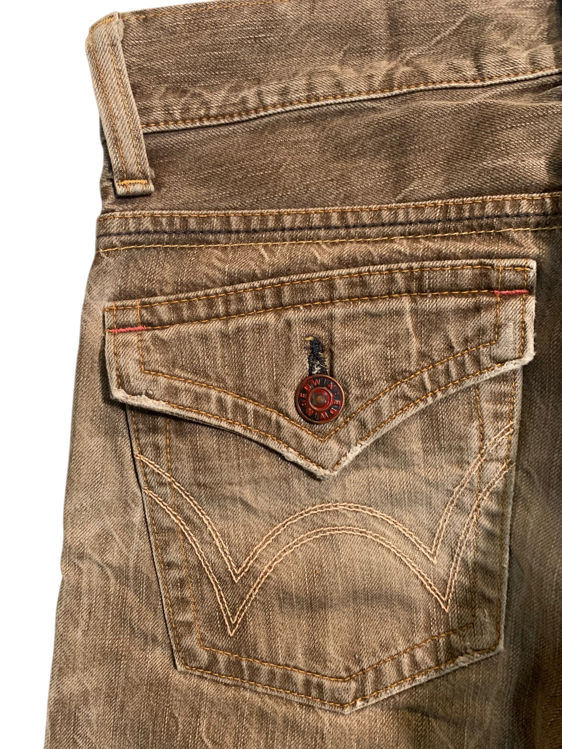 Edwin FLARE EDWIN 503 FADED & RUSTY PUNK DISTRESSED DENIM Size US 31 - 9 Thumbnail