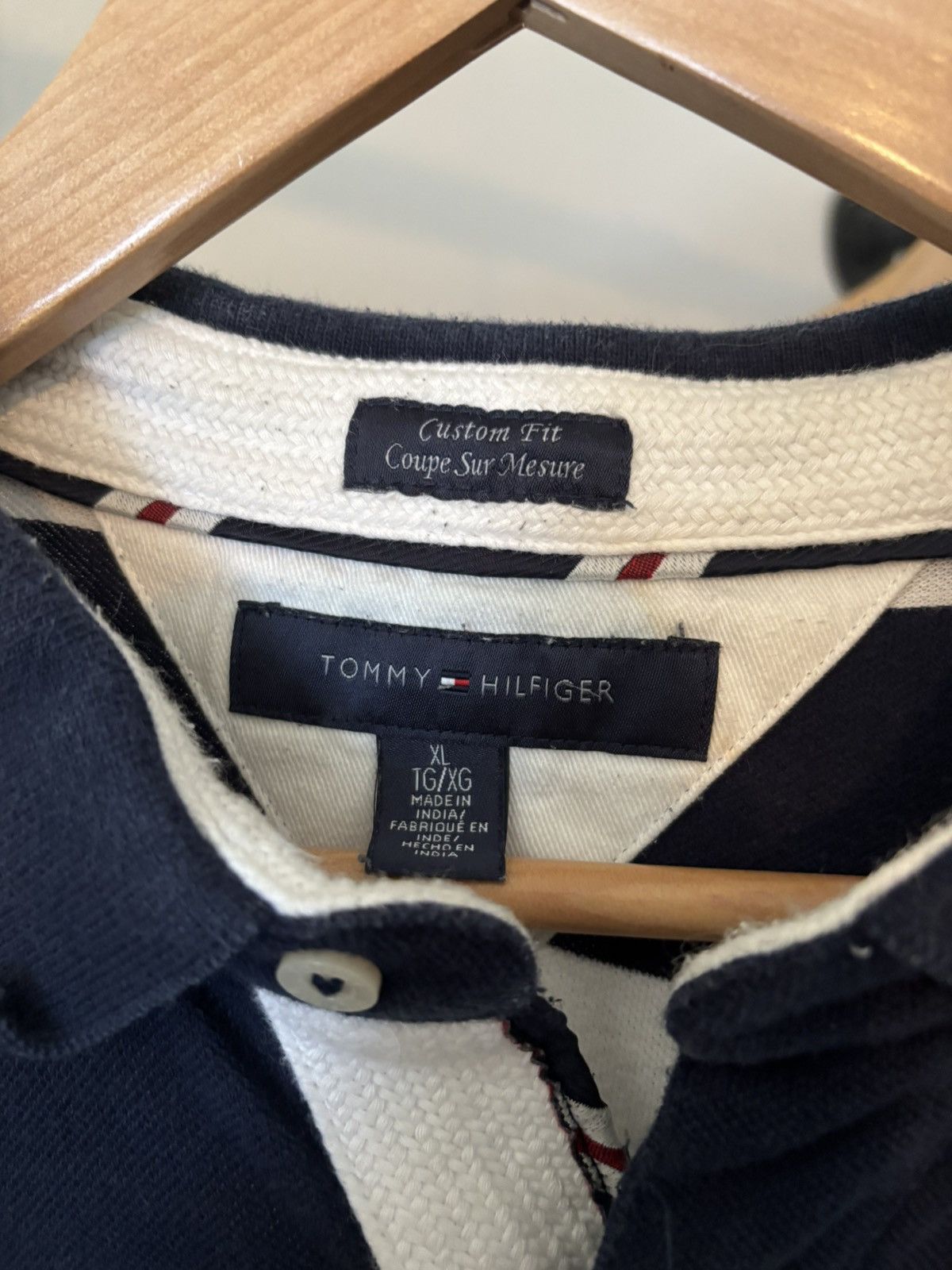 Tommy Hilfiger Stripped Tommy Hilfiger Polo Size US XL / EU 56 / 4 - 2 Thumbnail