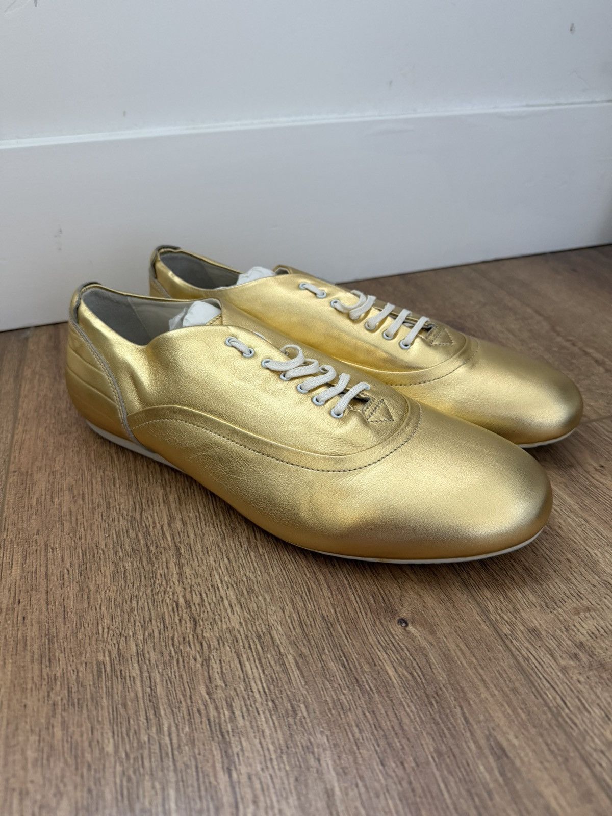 Dior Dior Homme AW07 Navigate Gold Goatskin Sneakers Size US 8.5 / EU 41-42 - 1 Thumbnail