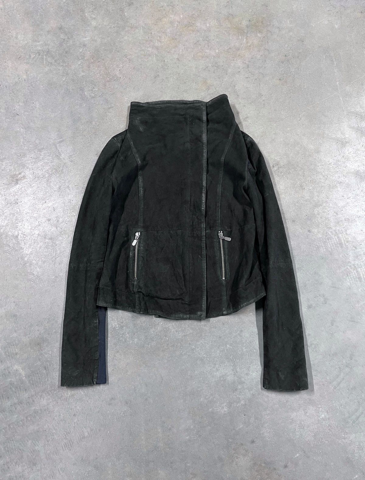 Muubaa Avant Garde Asymmetrical Real Leather Rick Style Jacket Size L / US 10 / IT 46 - 1 Thumbnail