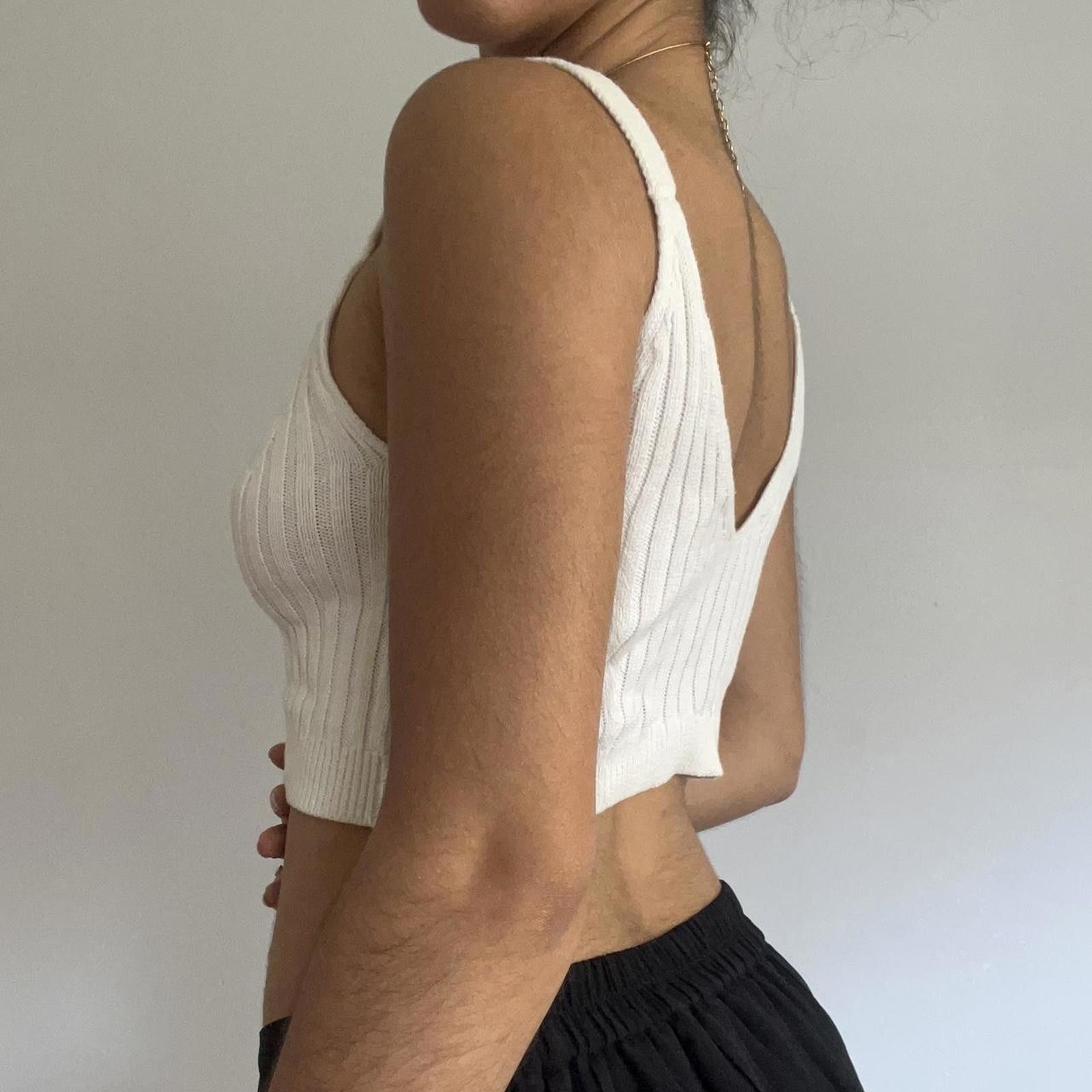 Other White ribbed knit crop top Size XS / US 0-2 / IT 36-38 - 4 Thumbnail