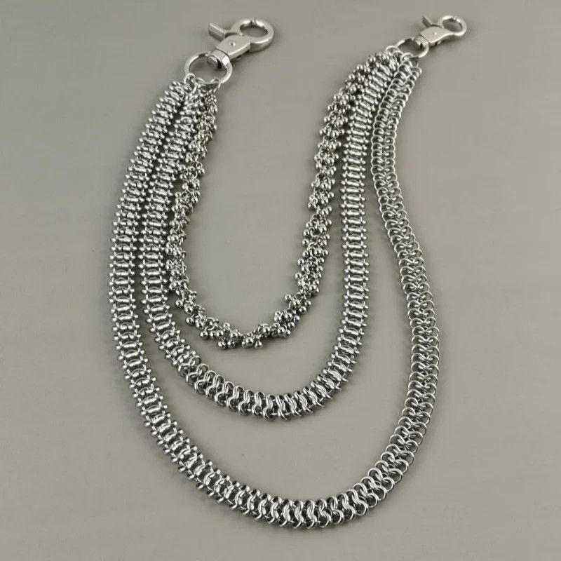 Jewelry Cuban Style Stainless Steel Pants Chain Size ONE SIZE - 4 Thumbnail