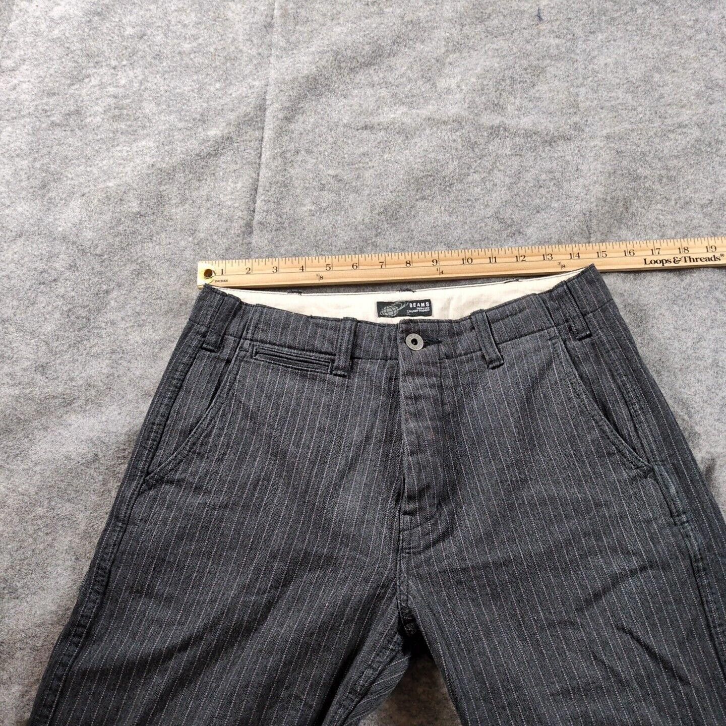 Beams Plus BEAMS Gray Pinstripe Chinos Made in Japan S Size US 30 / EU 46 - 3 Thumbnail